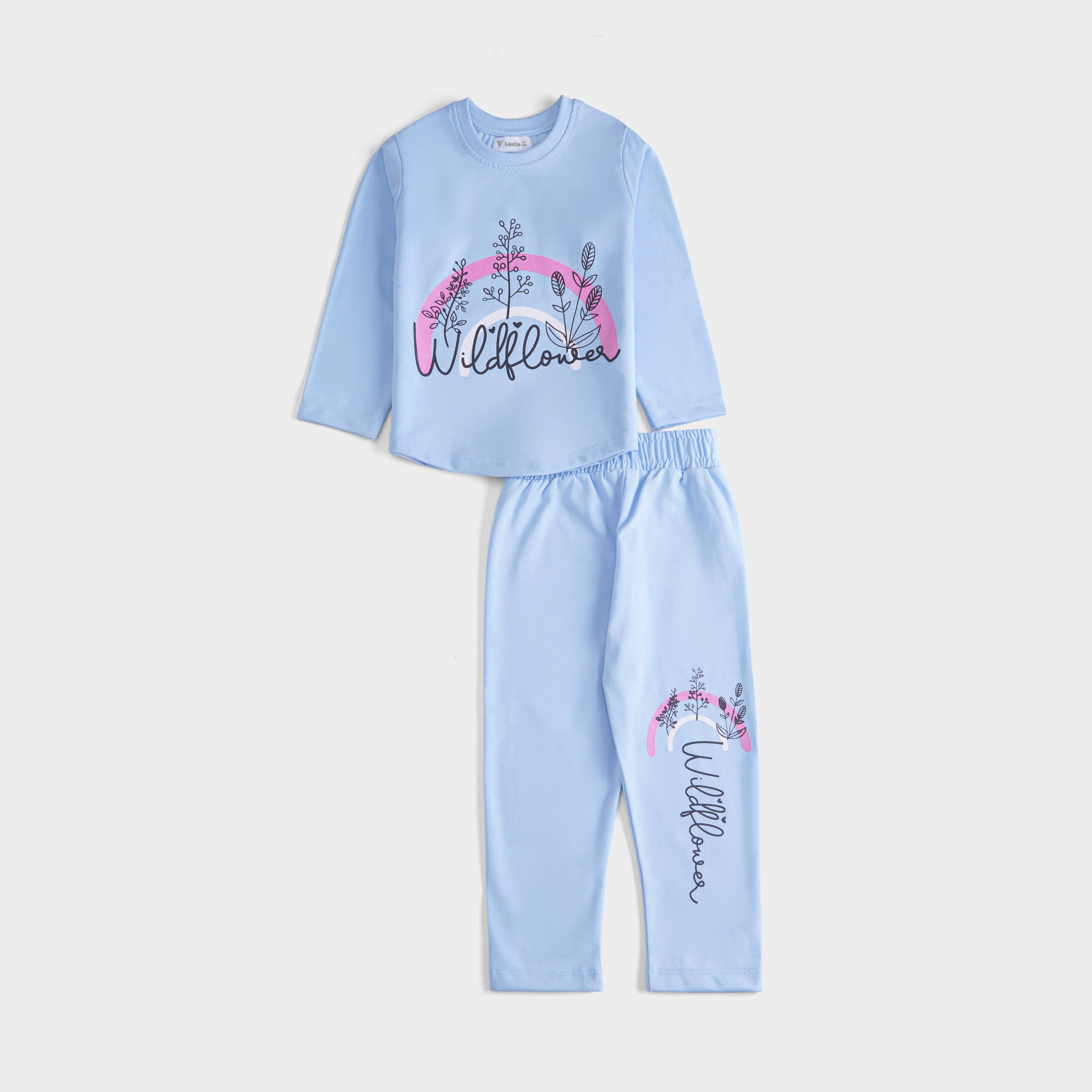 Girls Printed Full Sleeve Suit