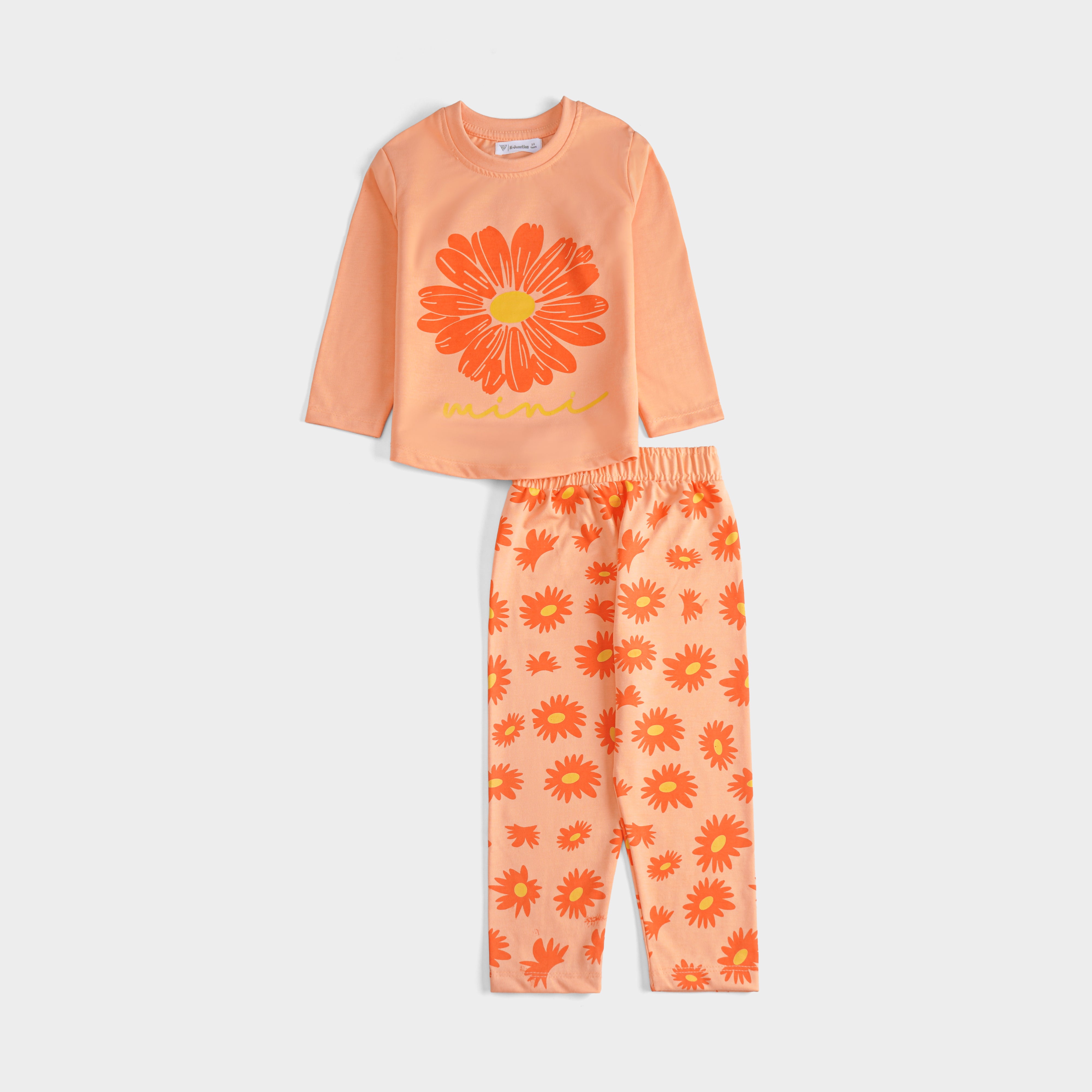 Girls Printed Full Sleeve Suit