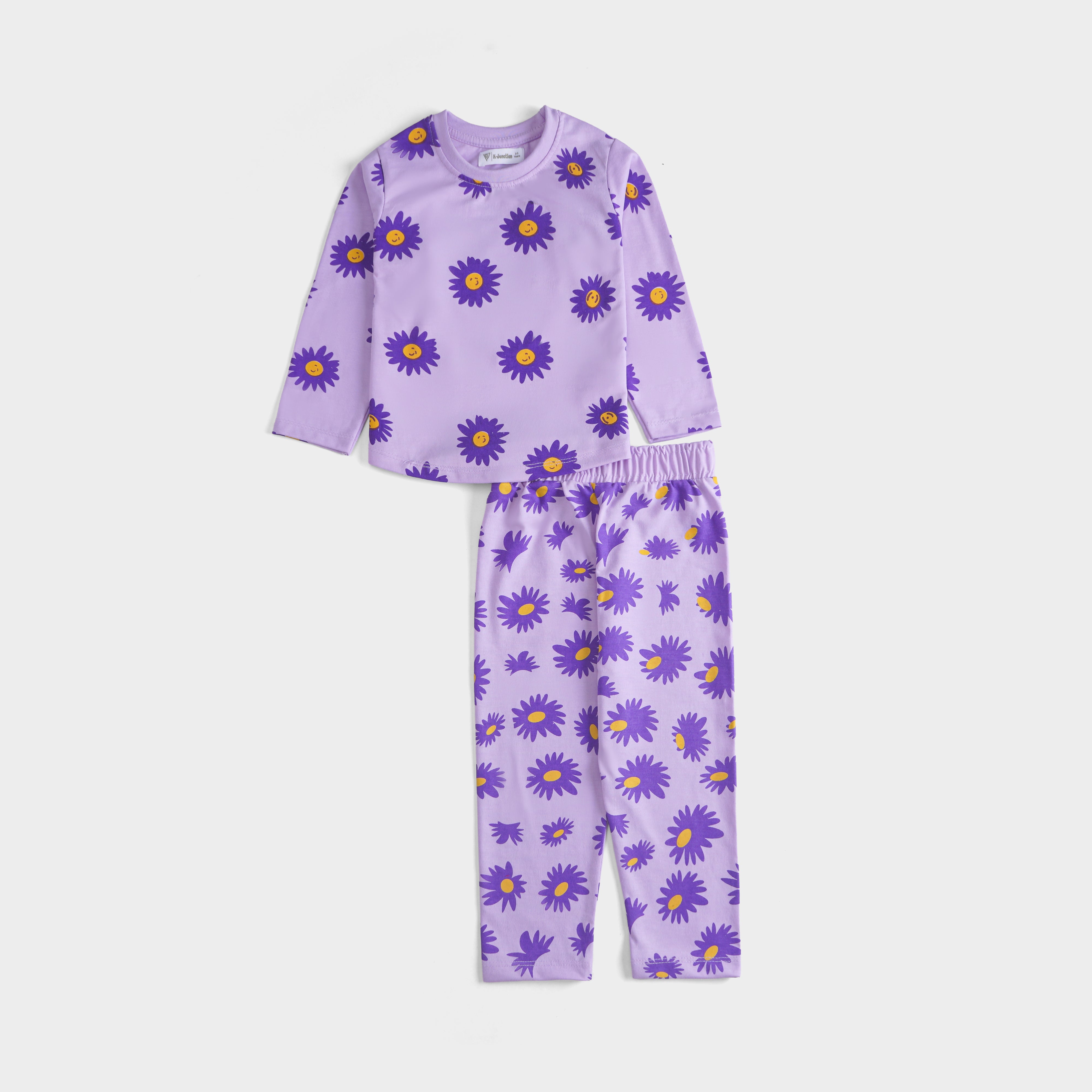 Girls Printed Full Sleeve Suit