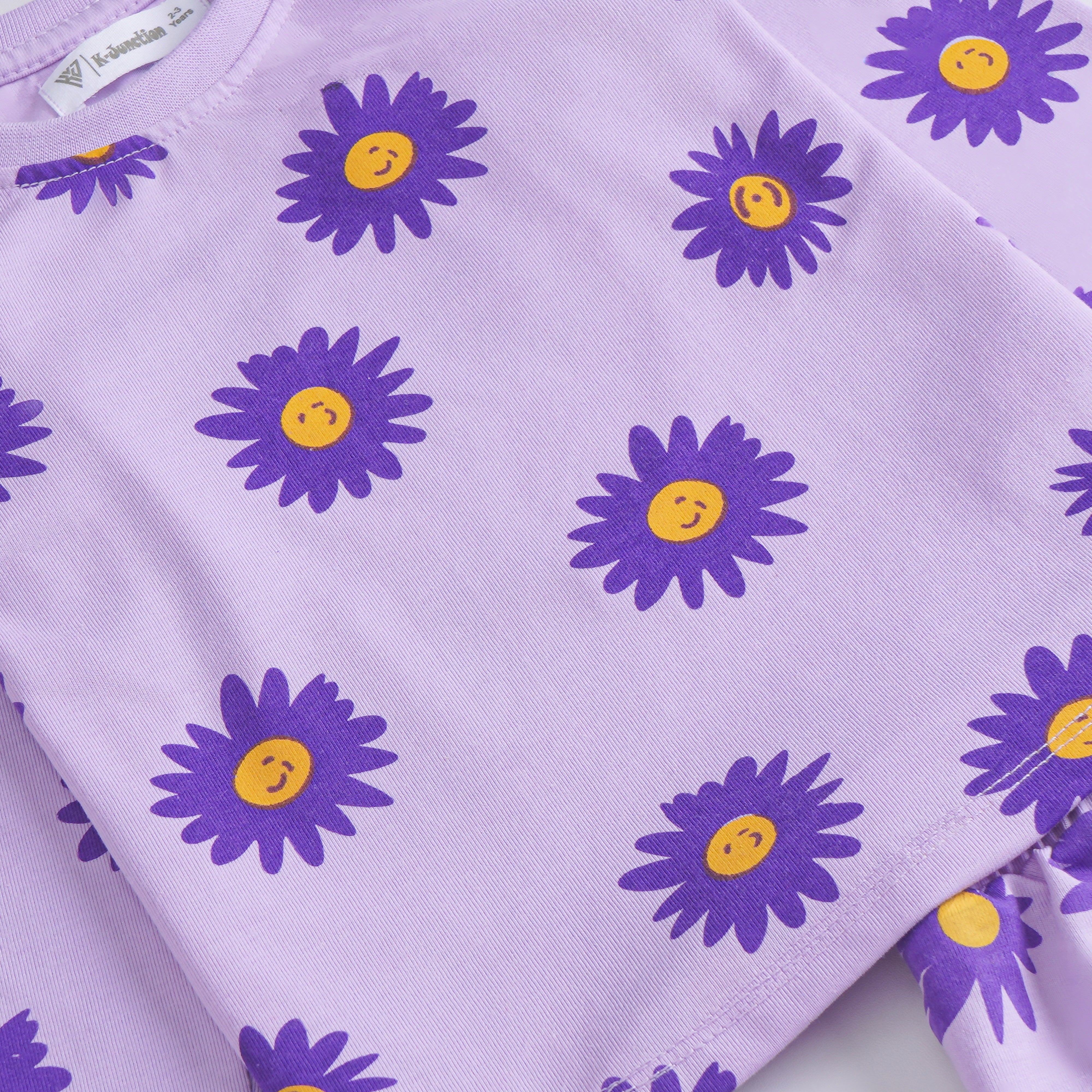 Girls Printed Full Sleeve Suit