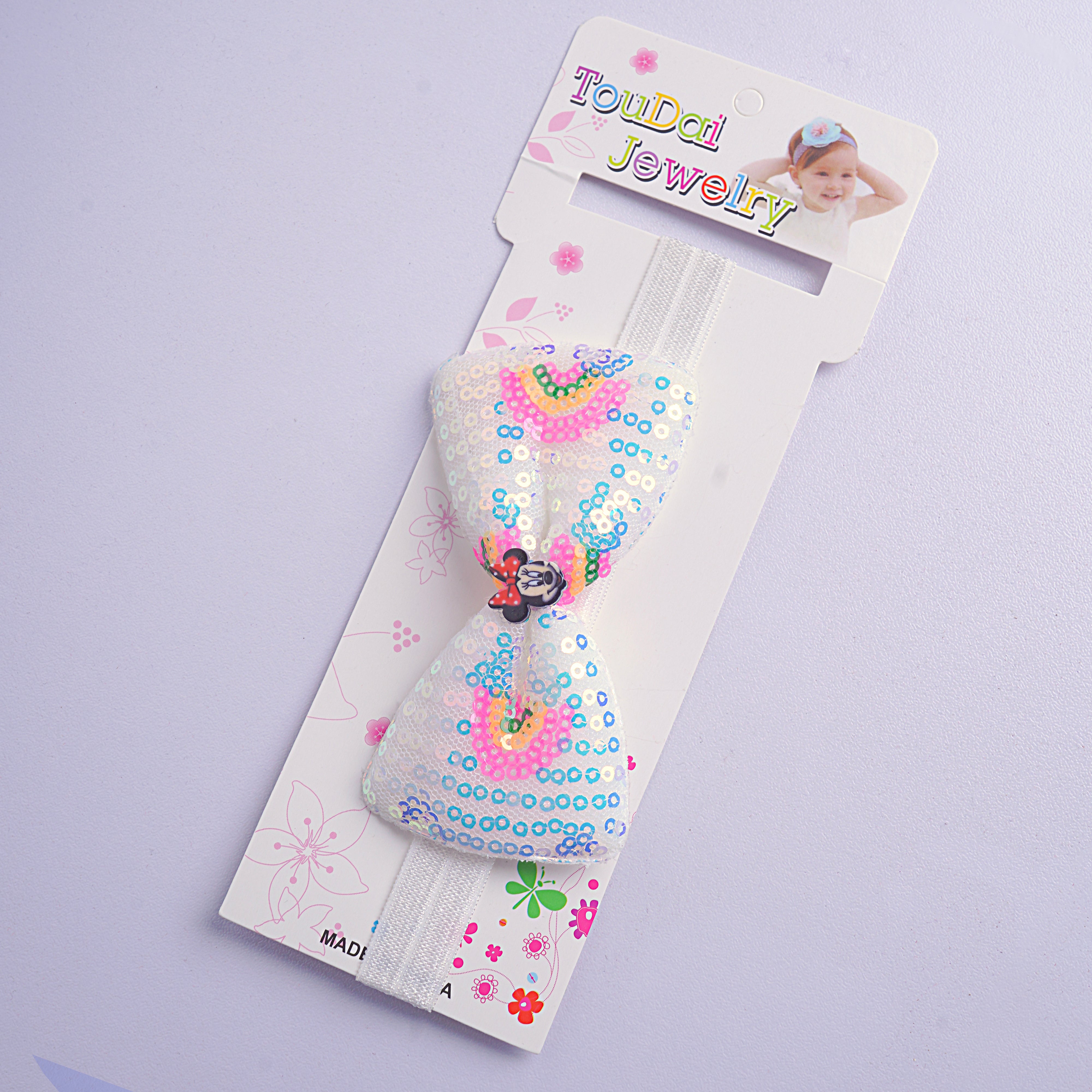 Kids Head Band - Yellow, Light Pink, Dark Pink, Purple & White