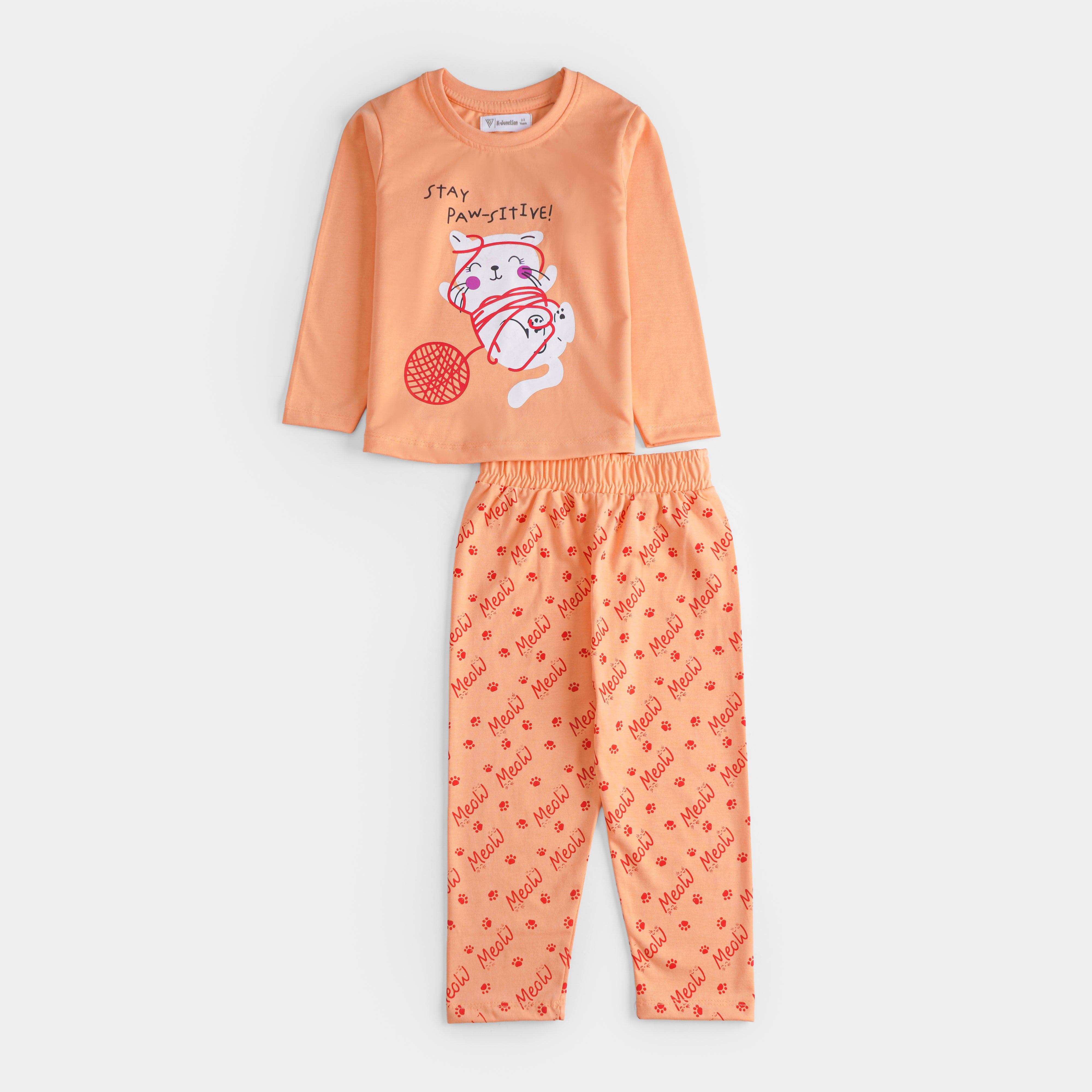 Girls Printed Full Sleeve Suit