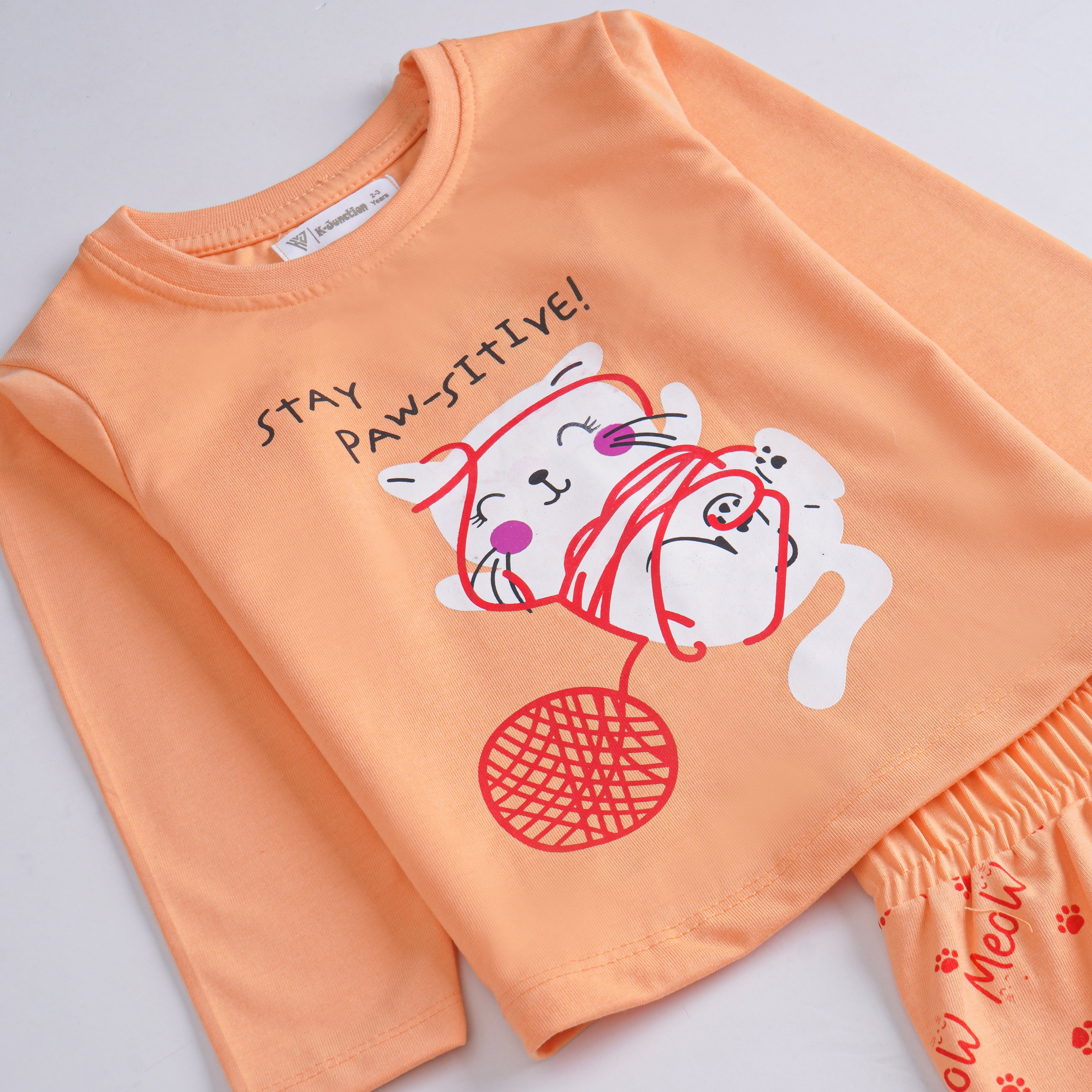 Girls Printed Full Sleeve Suit