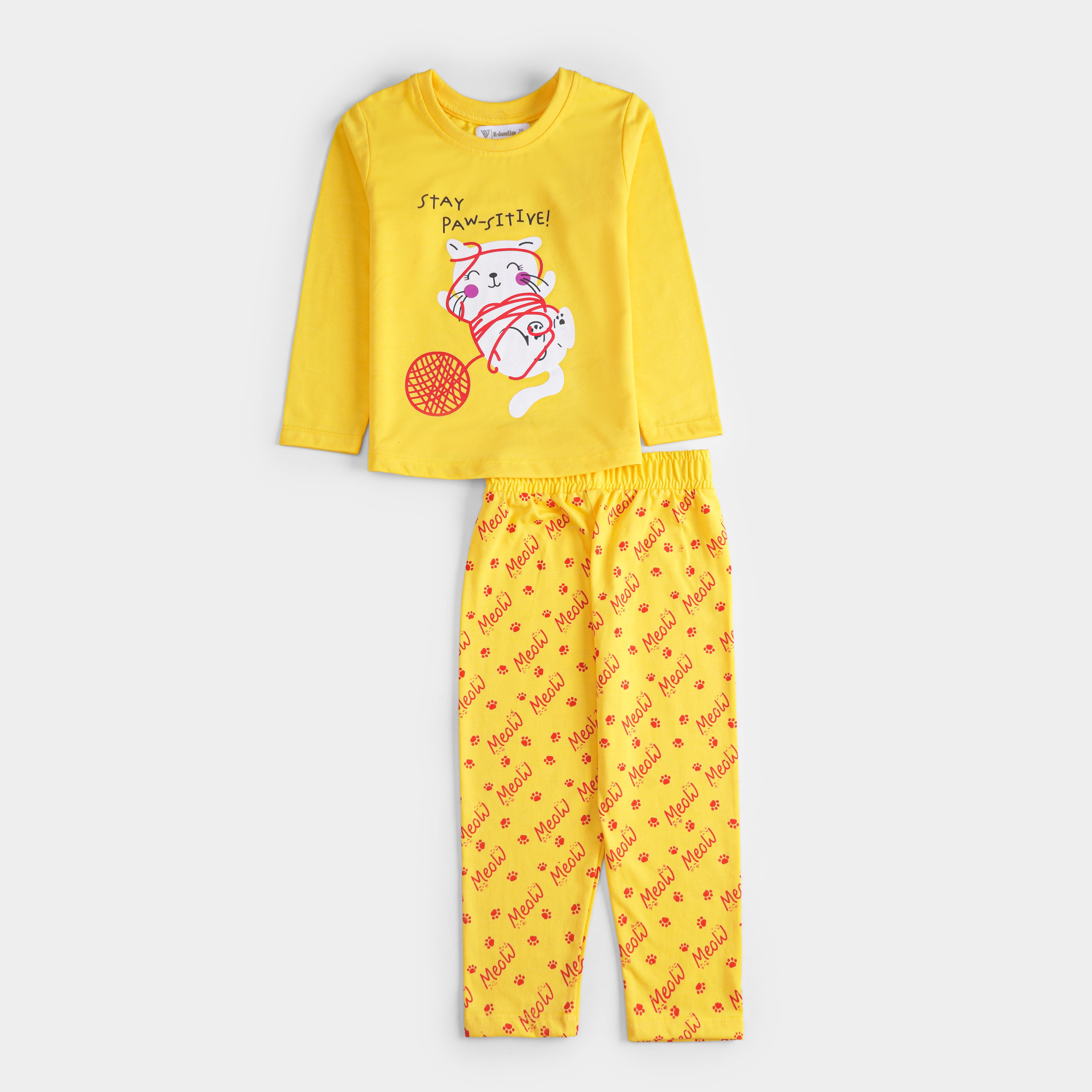 Girls Printed Full Sleeve Suit