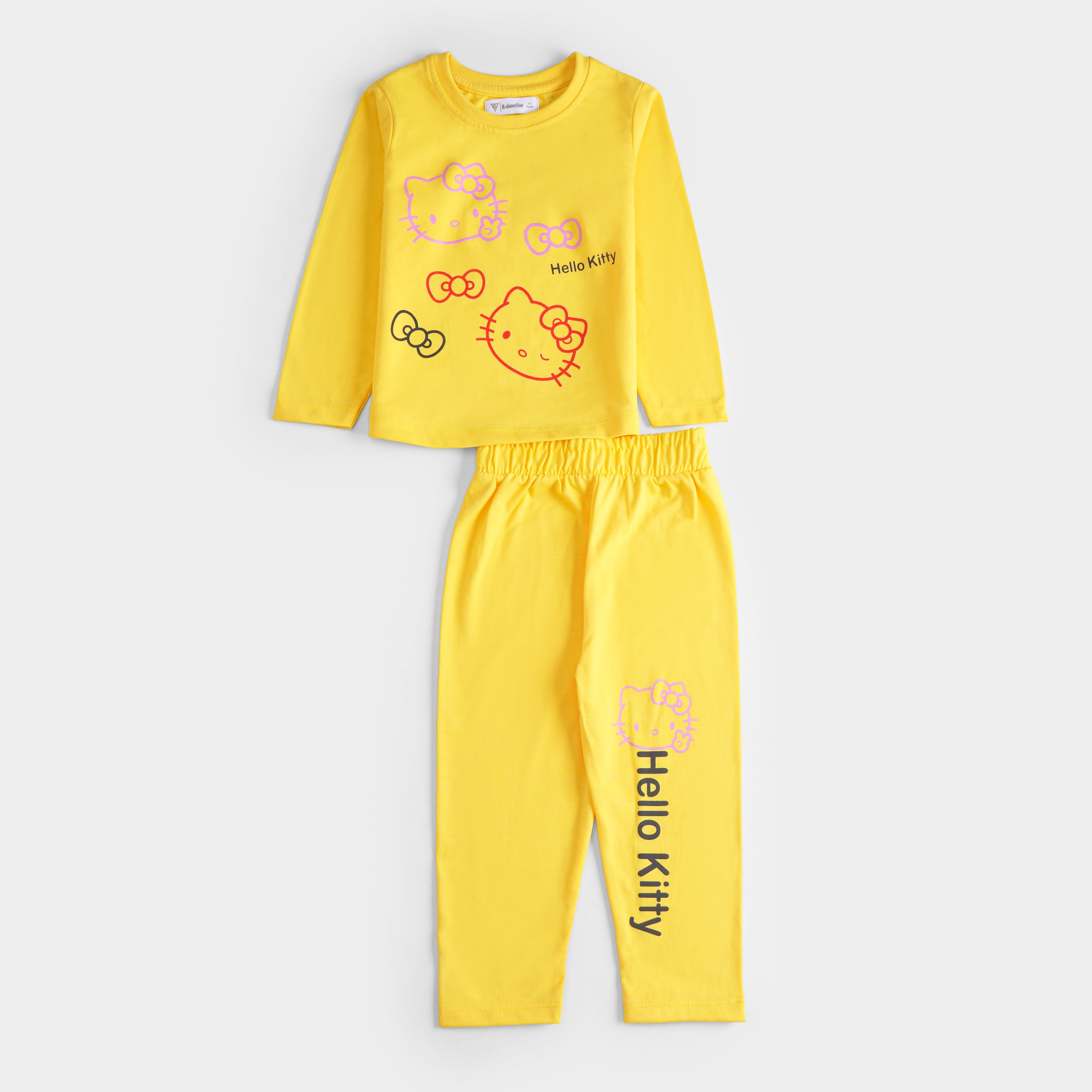 Girls Printed Full Sleeve Suit