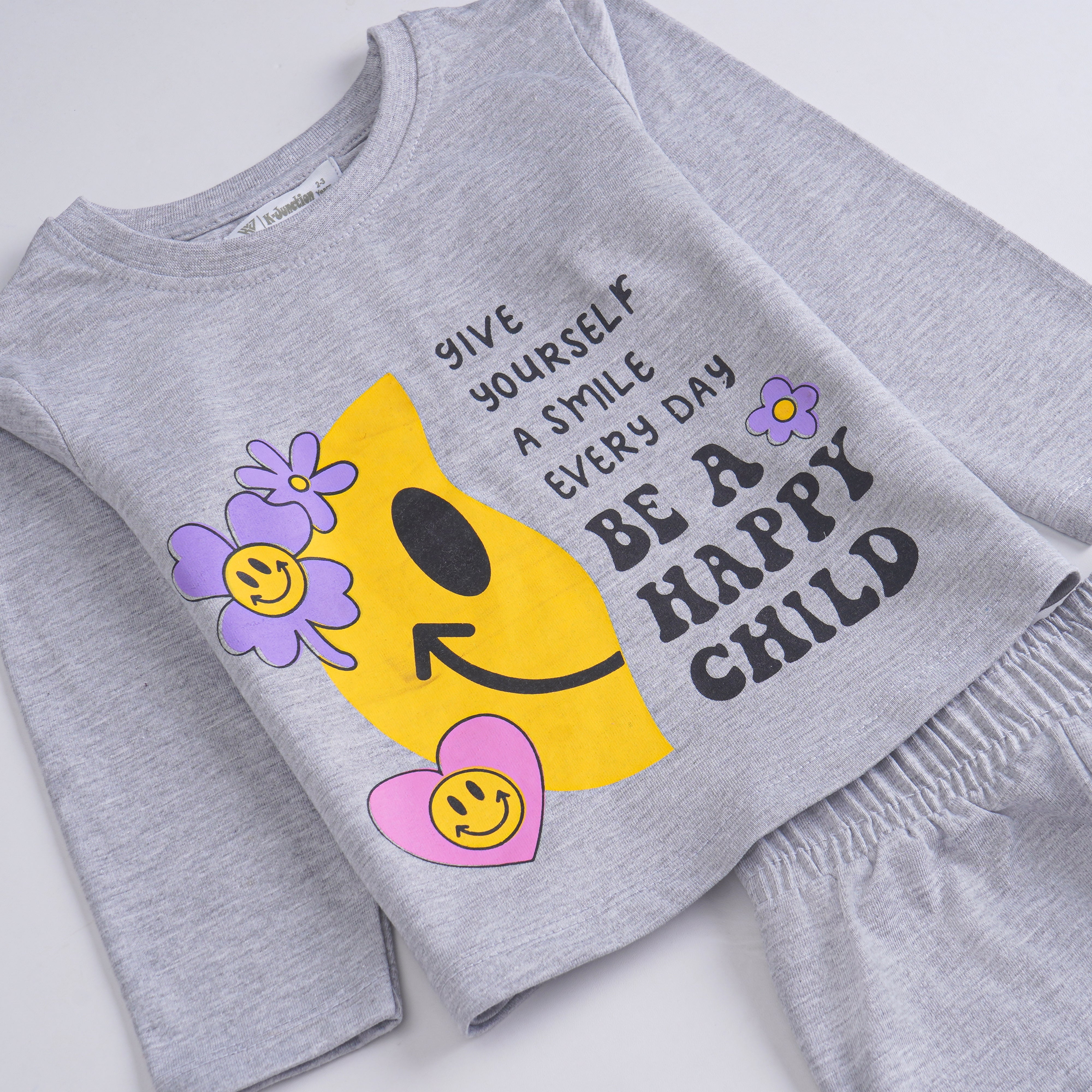 Girls Printed Full Sleeve Suit
