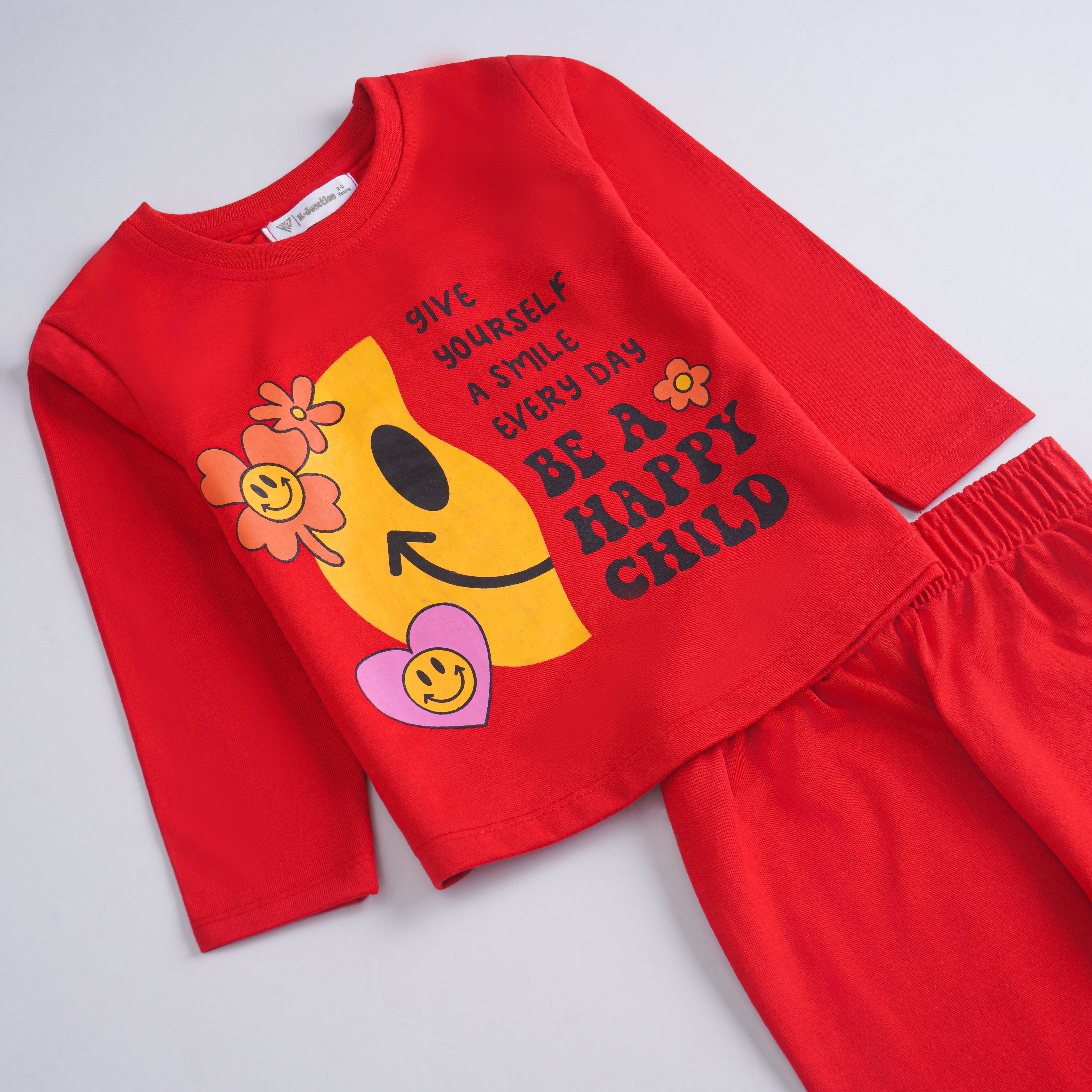 Girls Printed Full Sleeve Suit