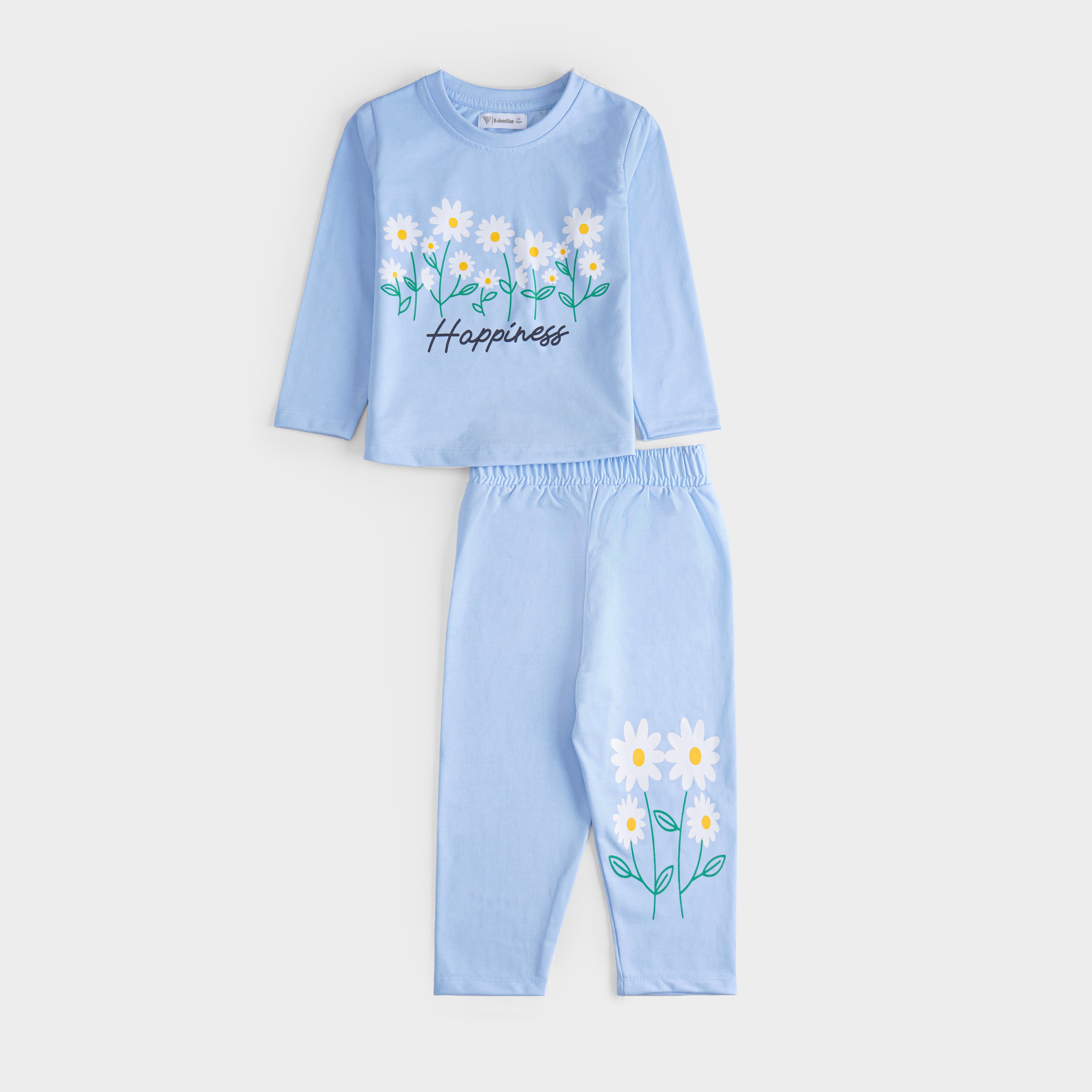 Girls Printed Full Sleeve Suit
