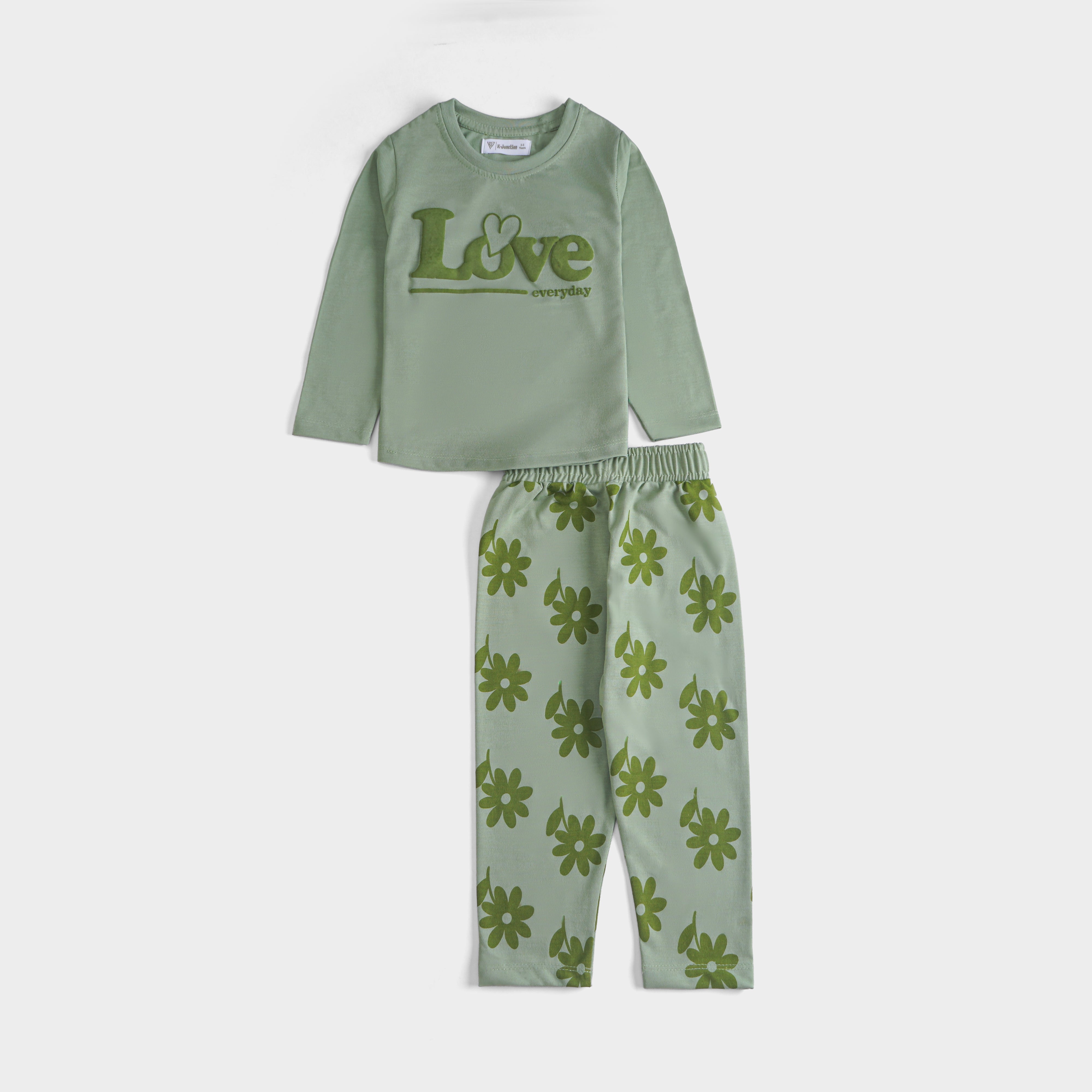 Girls Printed Full Sleeve Suit