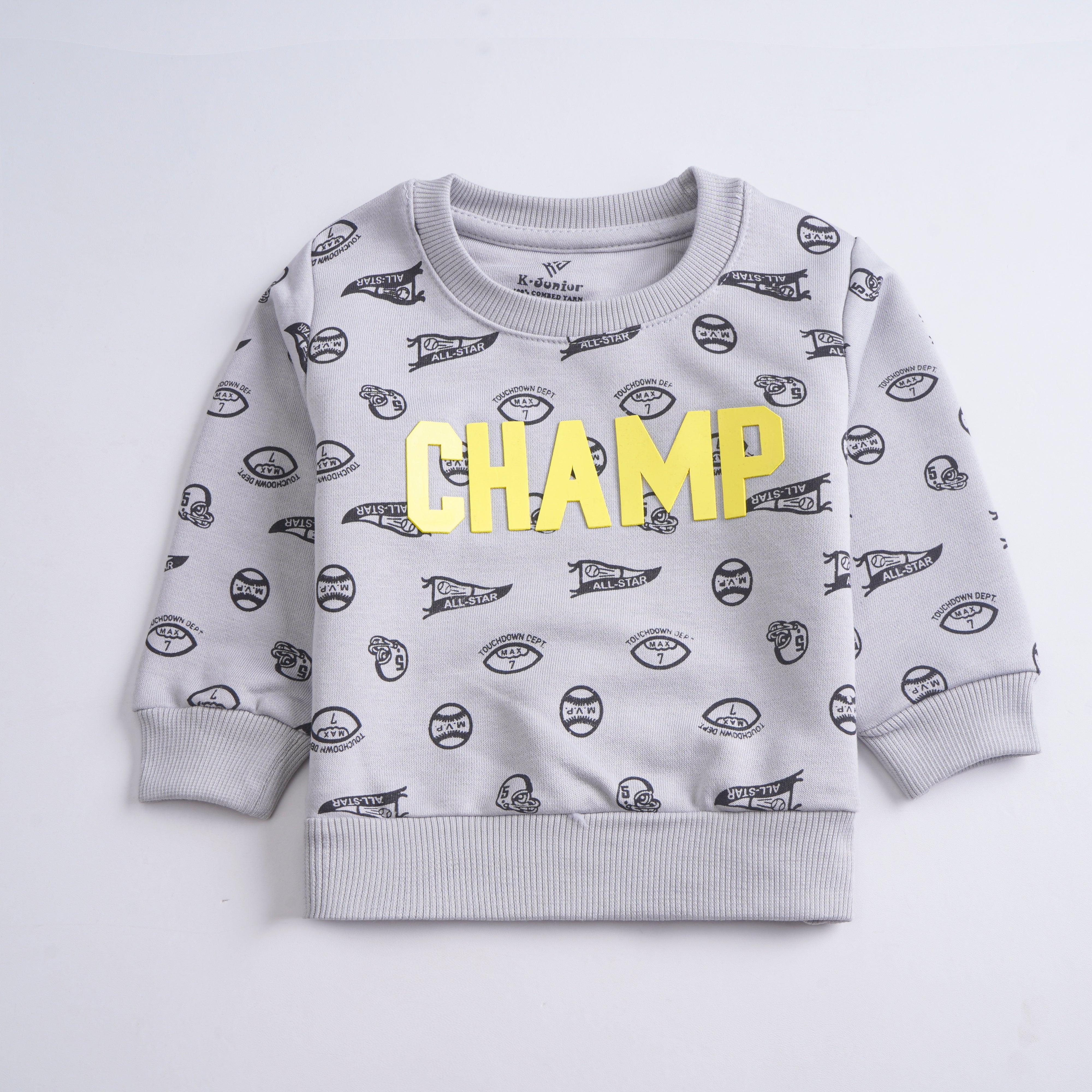 Boys Printed Full Sleeve Sweat T-Shirt (7193)
