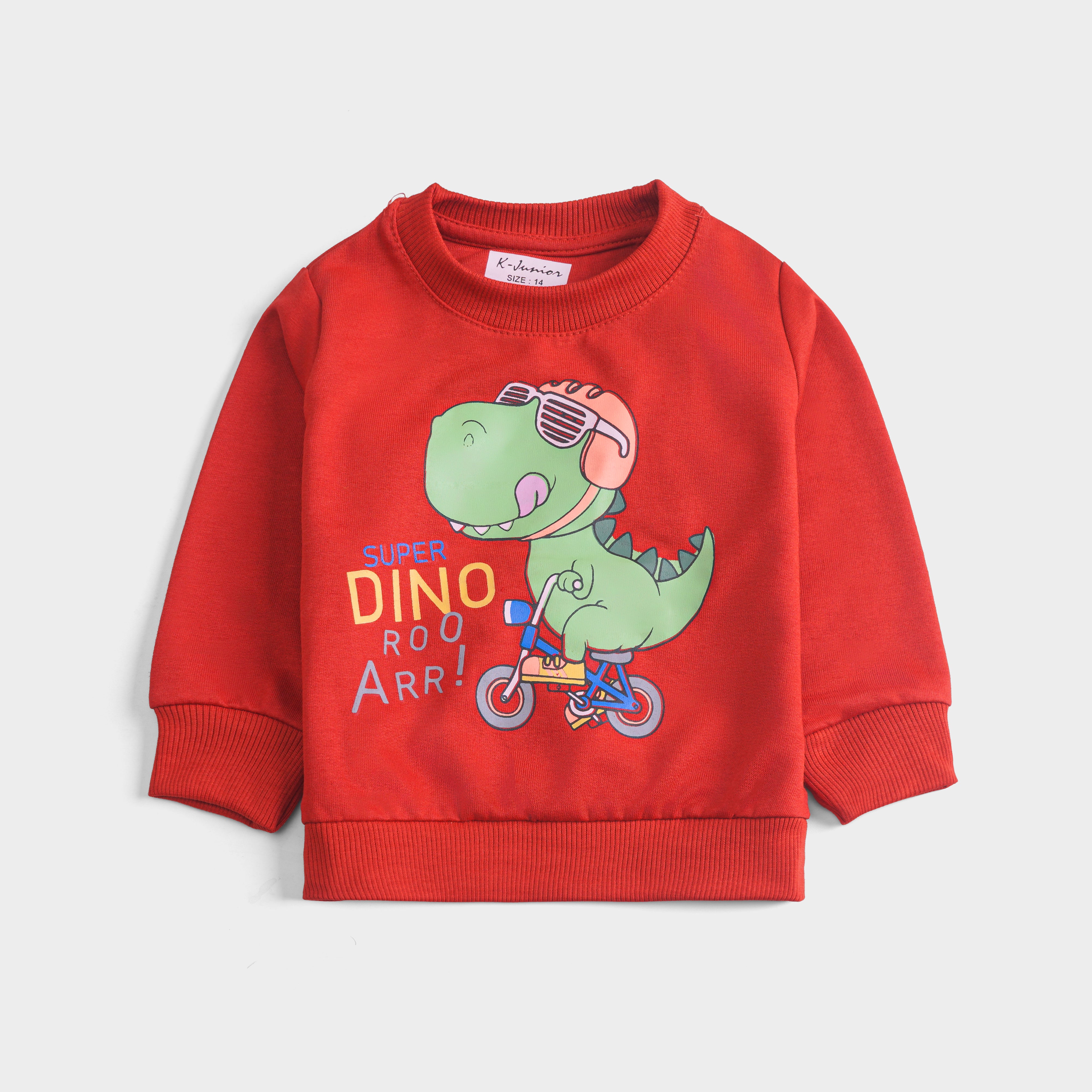 Boys Printed Full Sleeve Sweat T-Shirt (Dino)