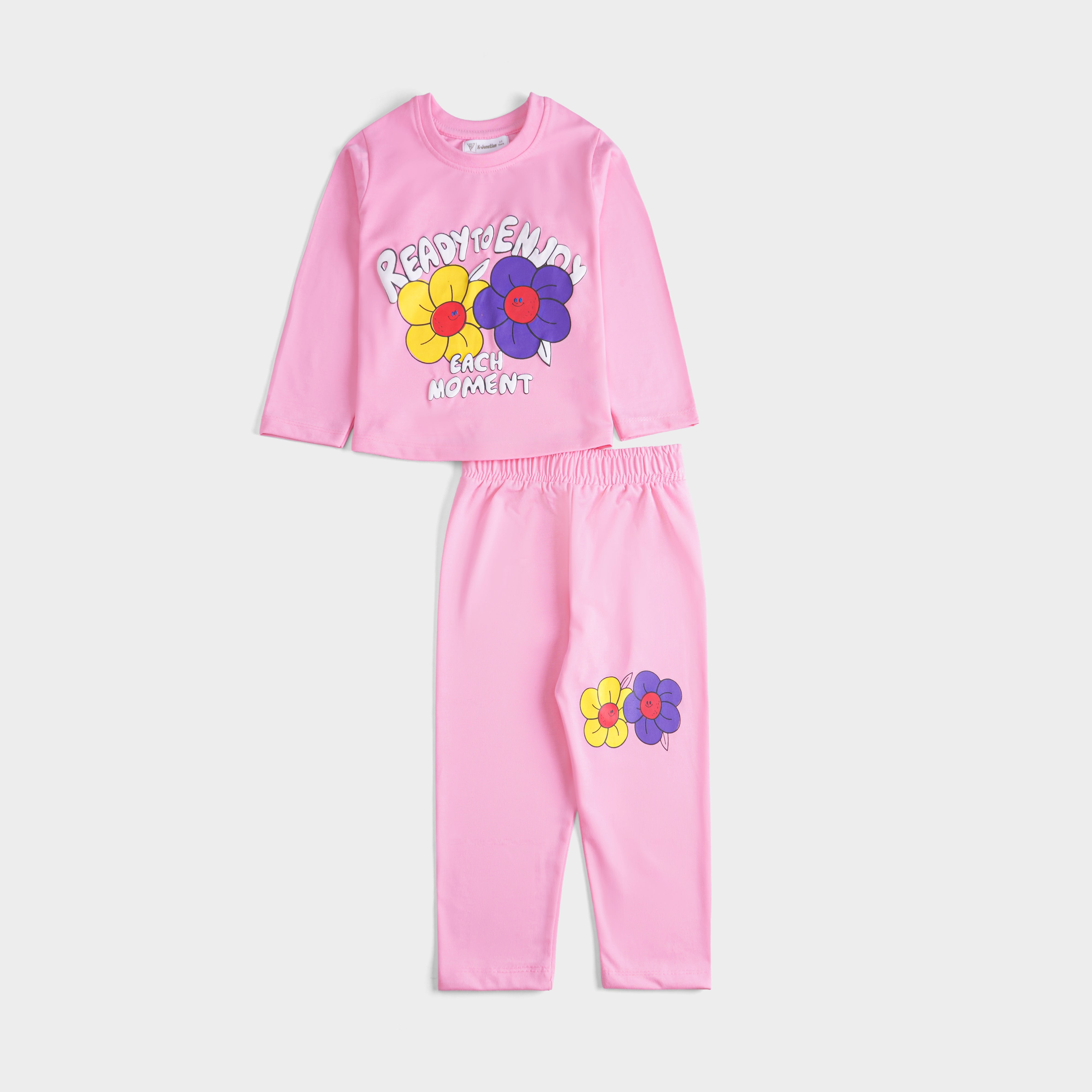 Girls Printed Full Sleeve Suit