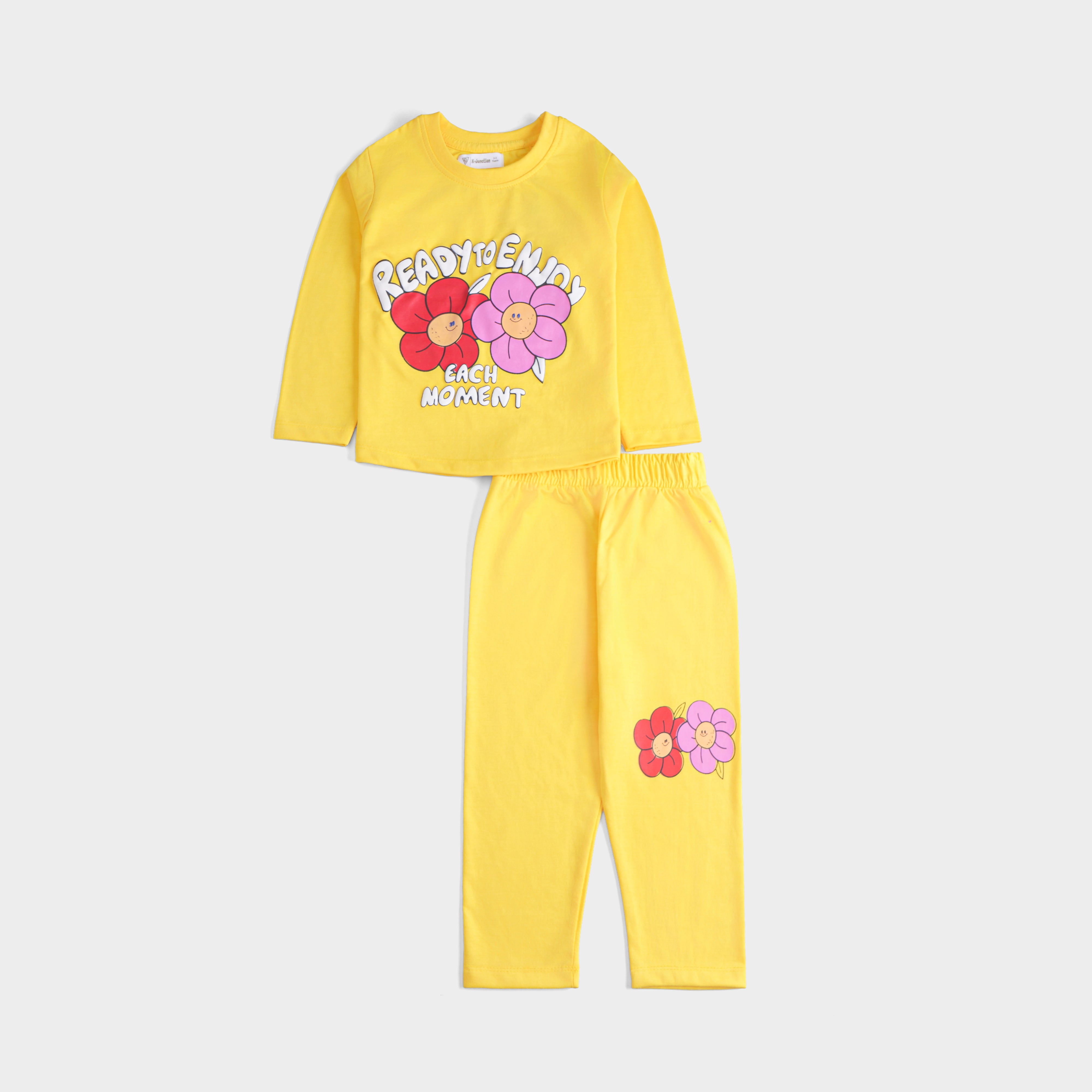 Girls Printed Full Sleeve Suit
