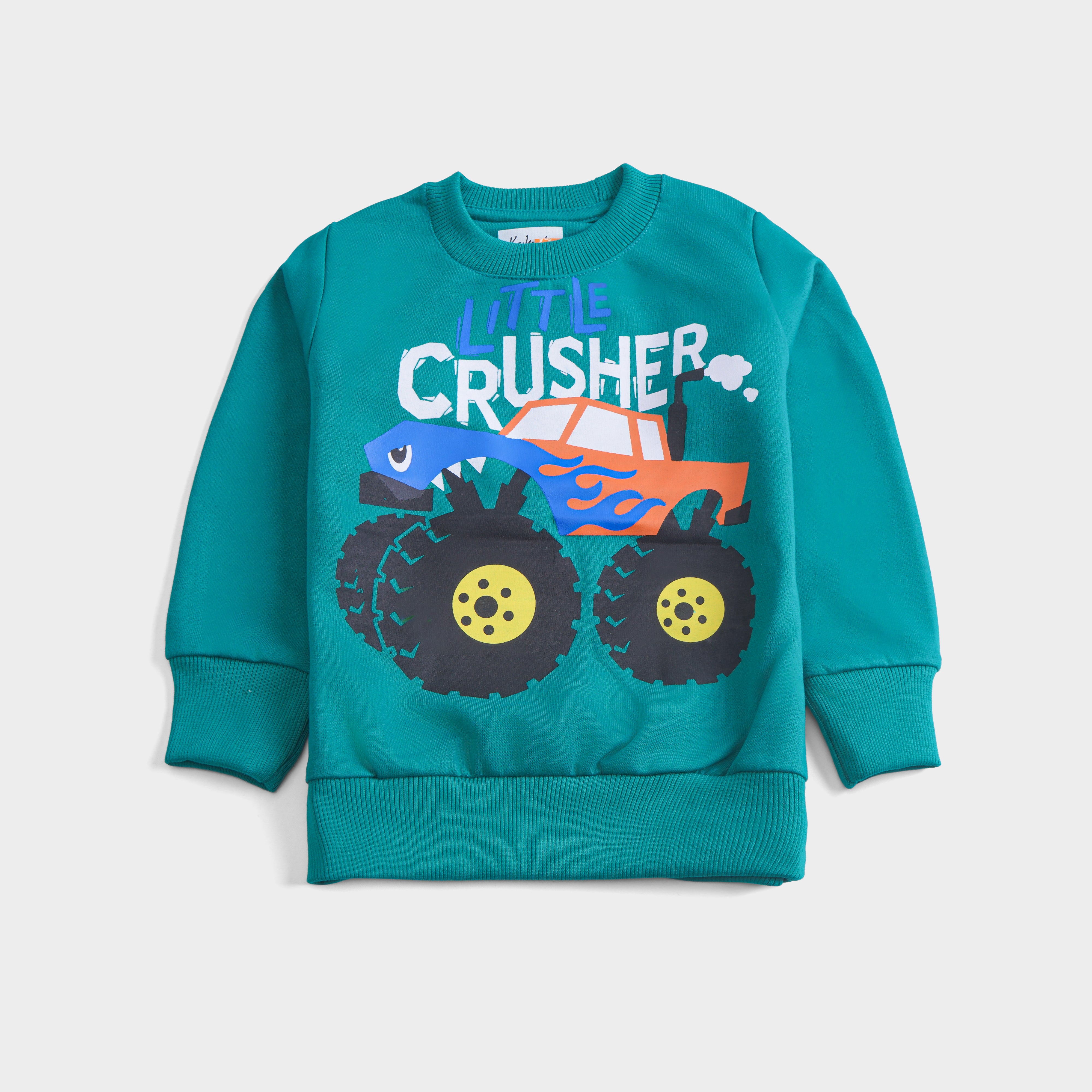 Boys Printed Full Sleeve Sweat T-Shirt (Little-Crusher)