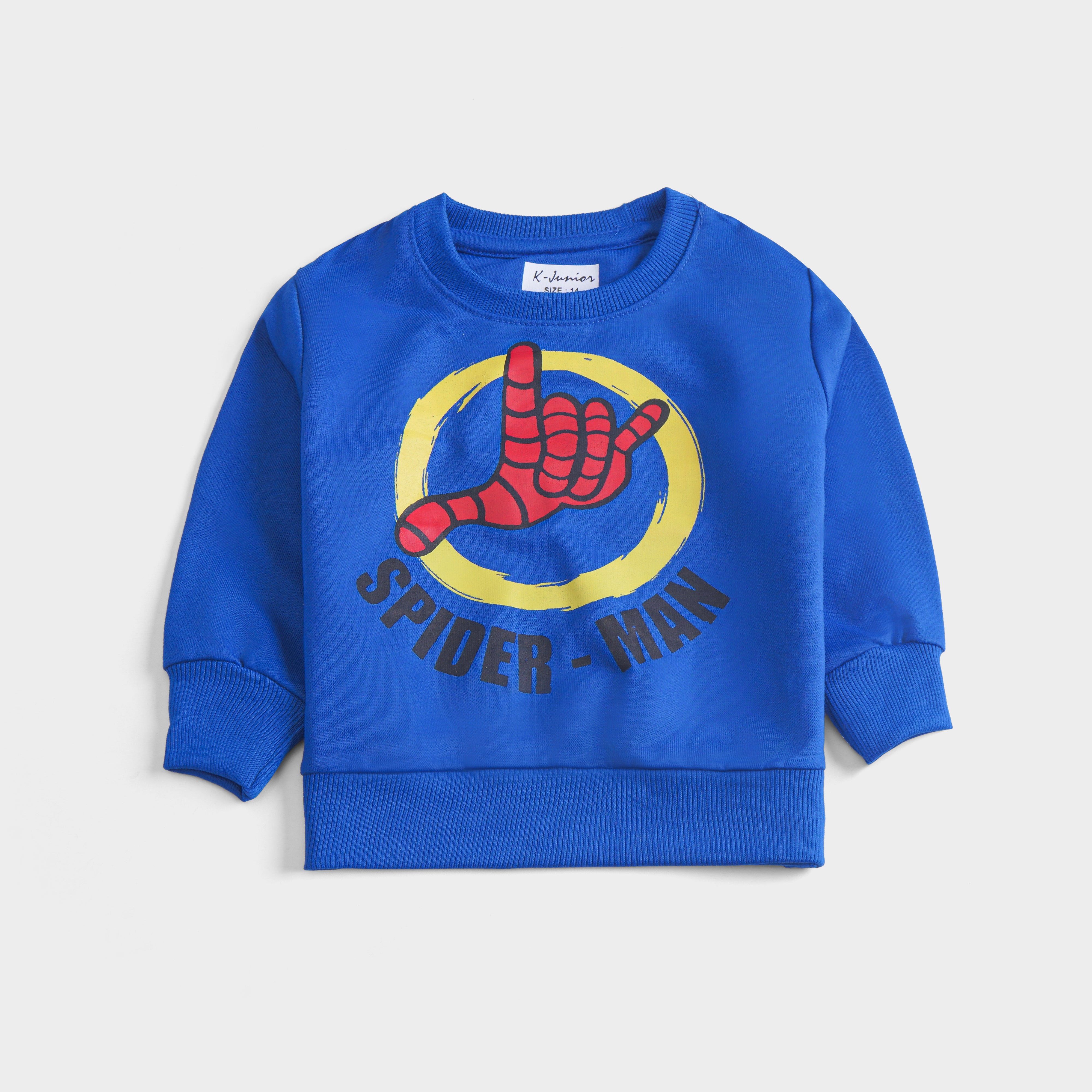 Boys Printed Full Sleeve Sweat T-Shirt( Spider man)