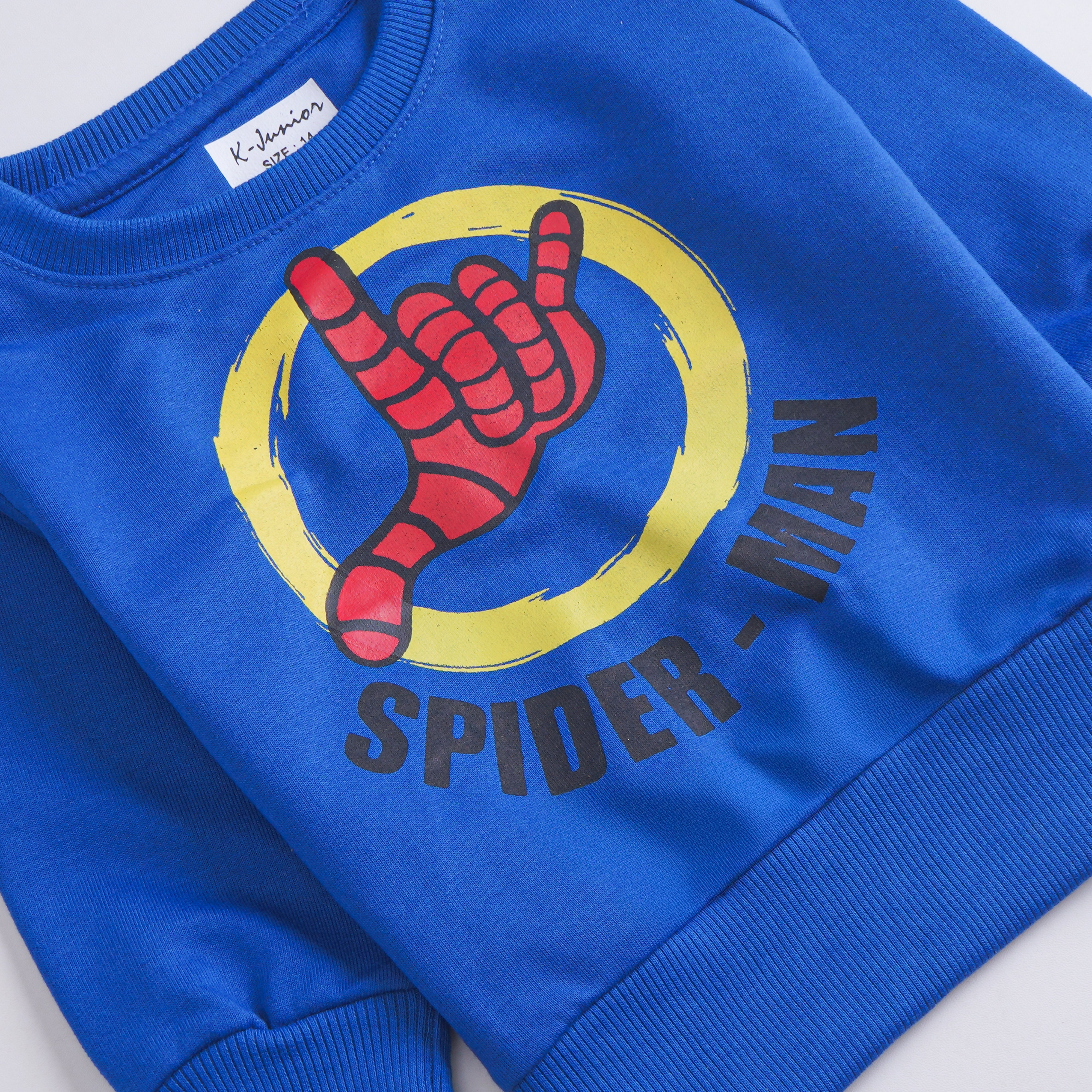 Boys Printed Full Sleeve Sweat T-Shirt( Spider man)