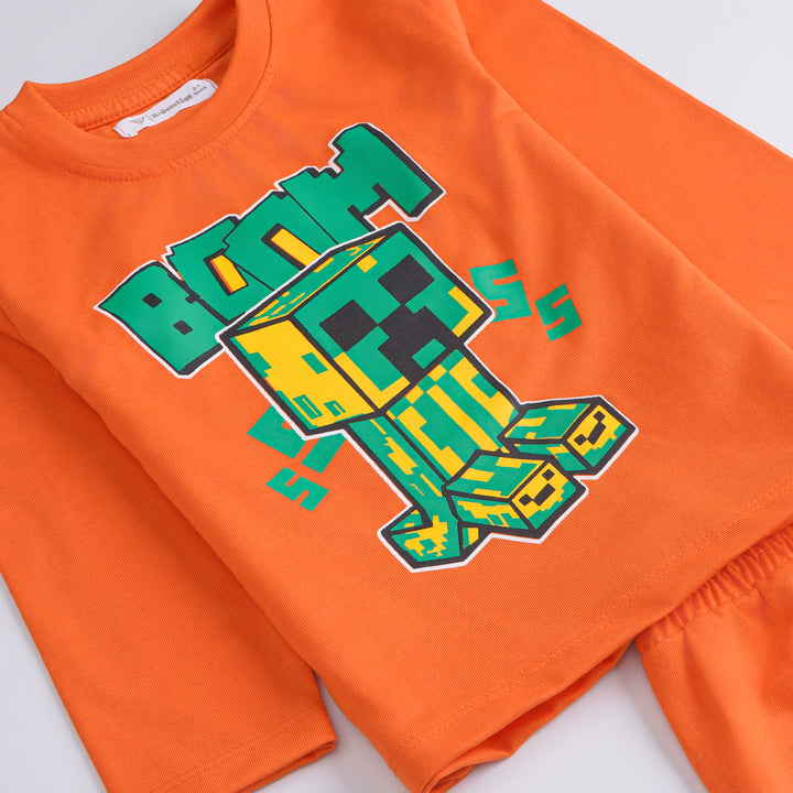 Boys Printed Full Sleeve Suit