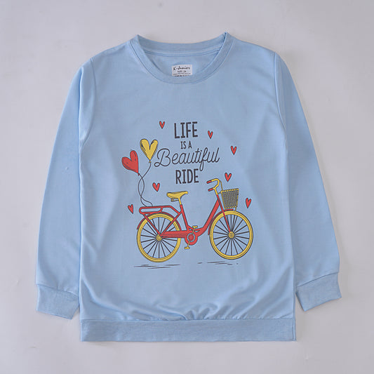 Girls Sweatshirt Code-(  Life Is Beautiful Ride )