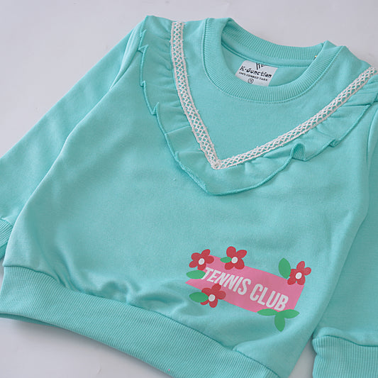 Girls Printed Full Sleeve Sweat T-Shirt (7211)