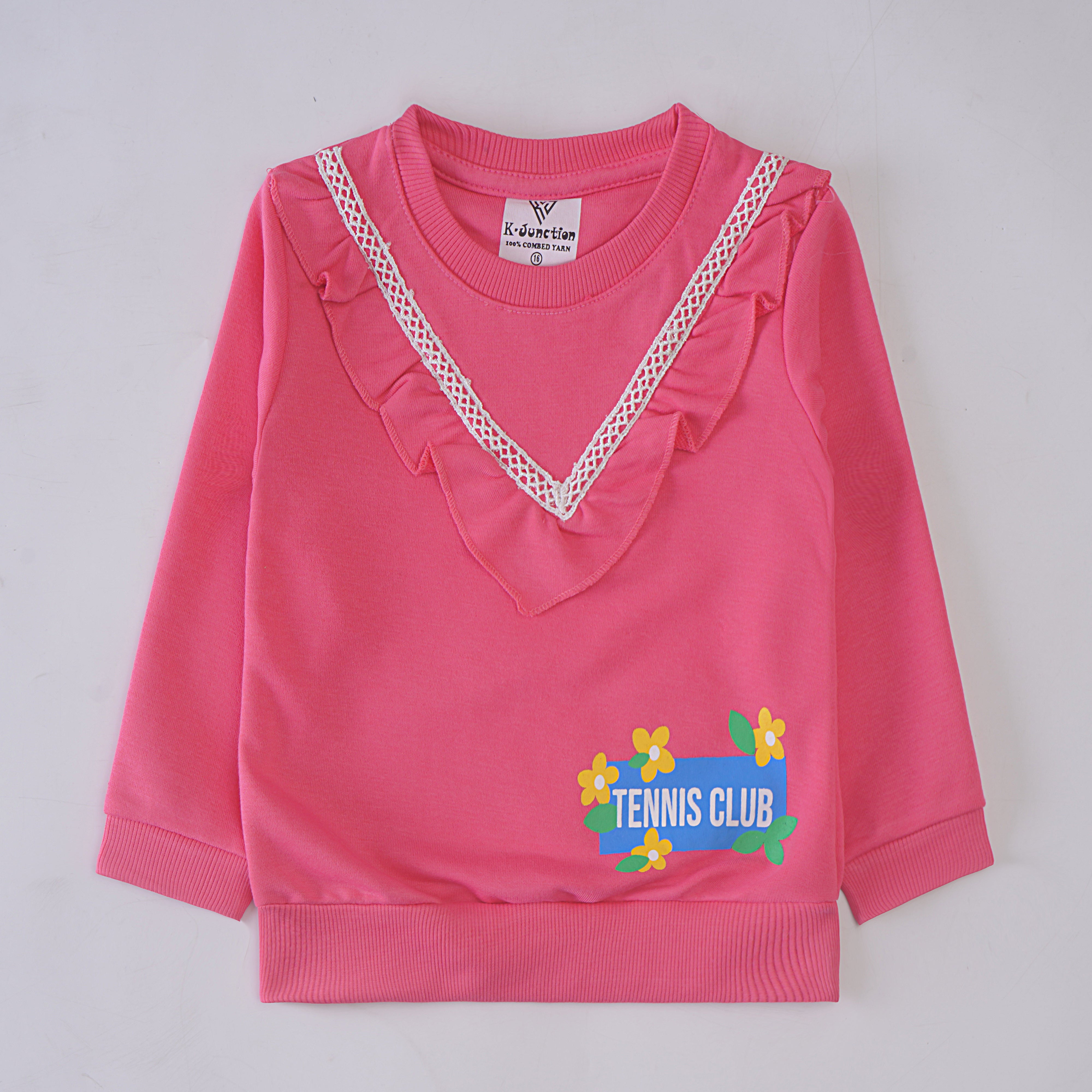 Girls Printed Full Sleeve Sweat T-Shirt (7211)