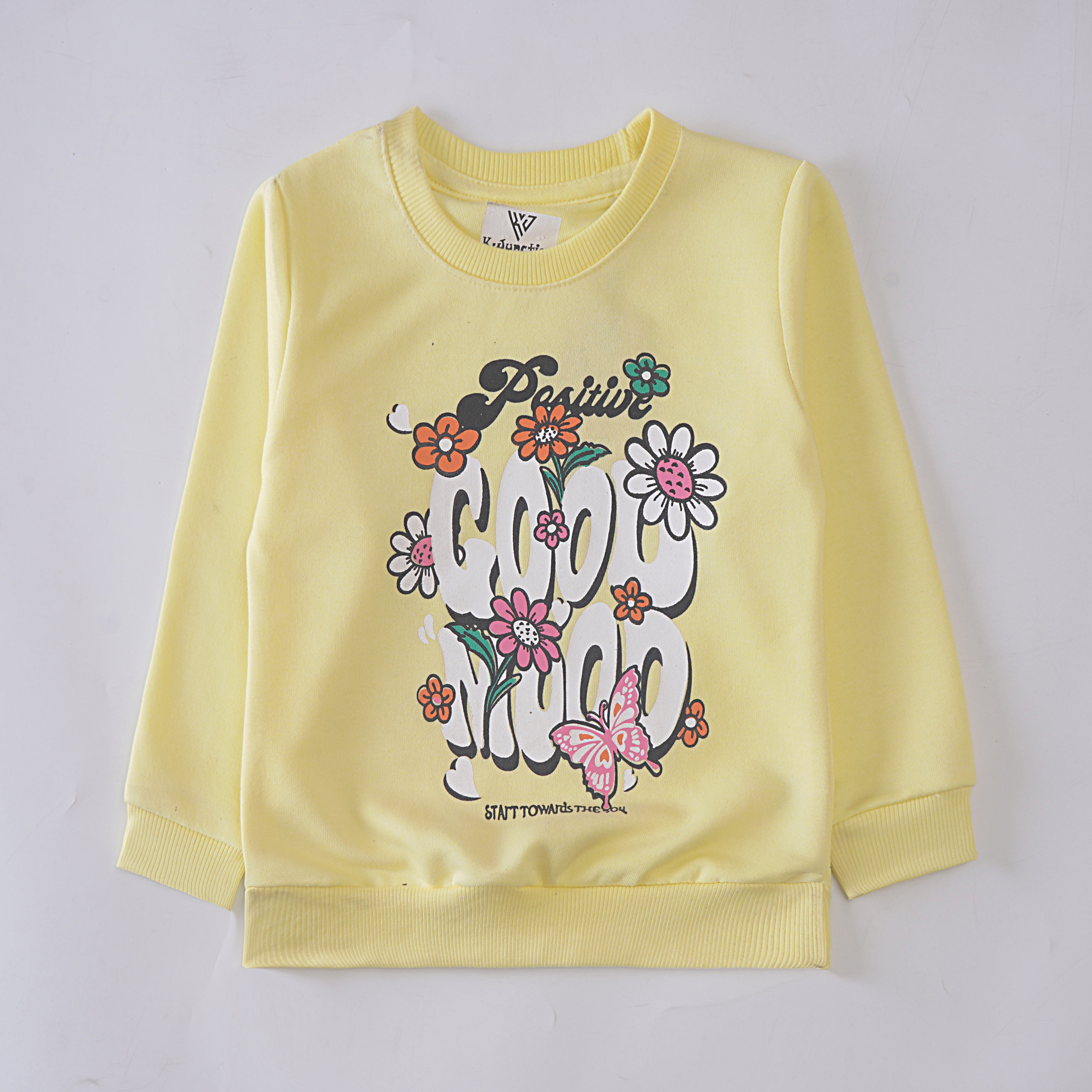 Girls Printed Full Sleeve Sweat T-Shirt (7209)