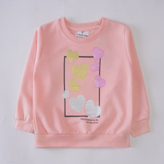 Girls Printed Full Sleeve Sweat T-Shirt (7210)