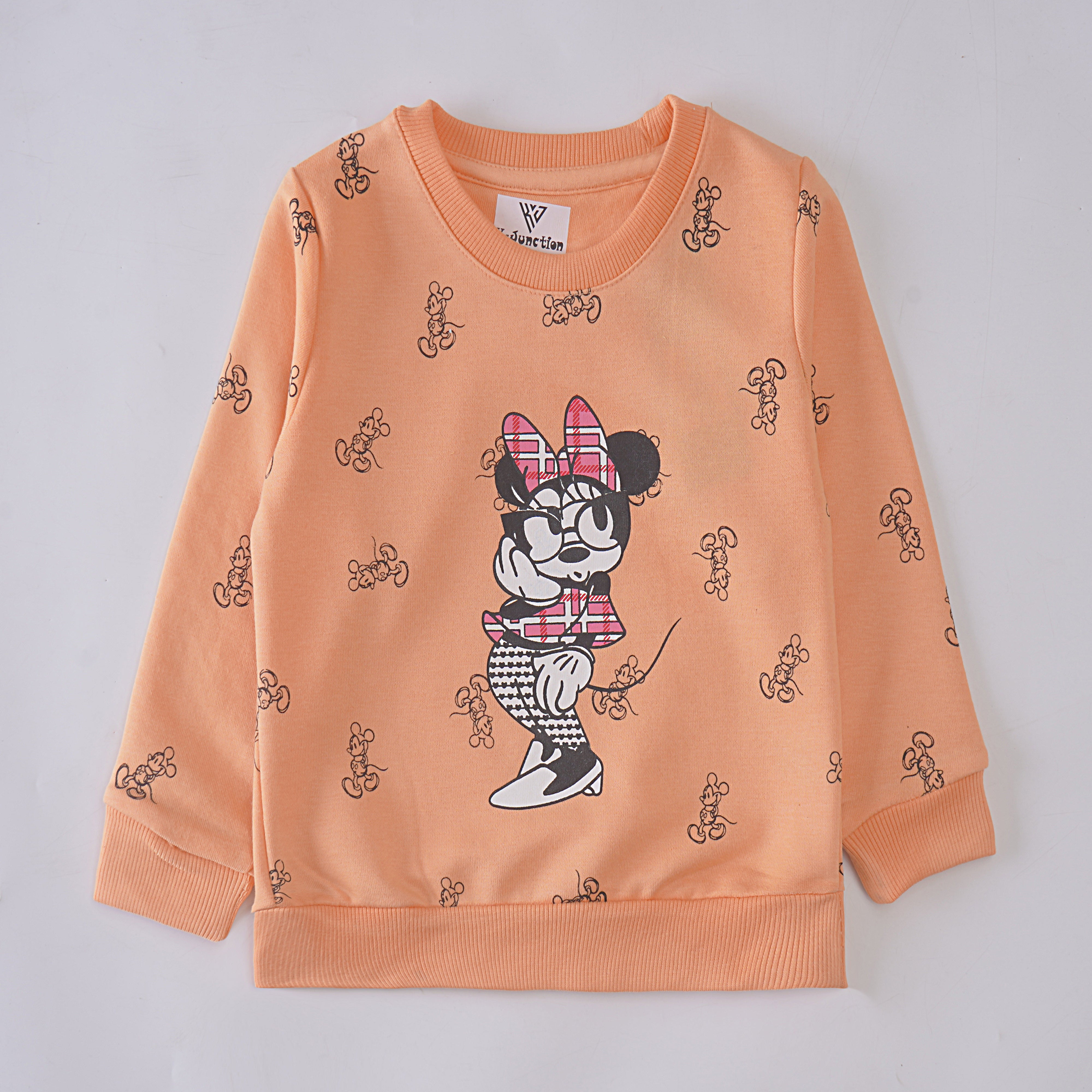 Girls Printed Full Sleeve Sweat T-Shirt (7220)