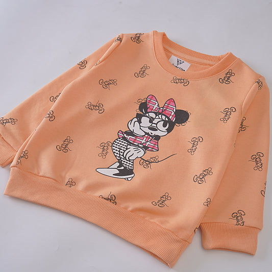 Girls Printed Full Sleeve Sweat T-Shirt (7220)