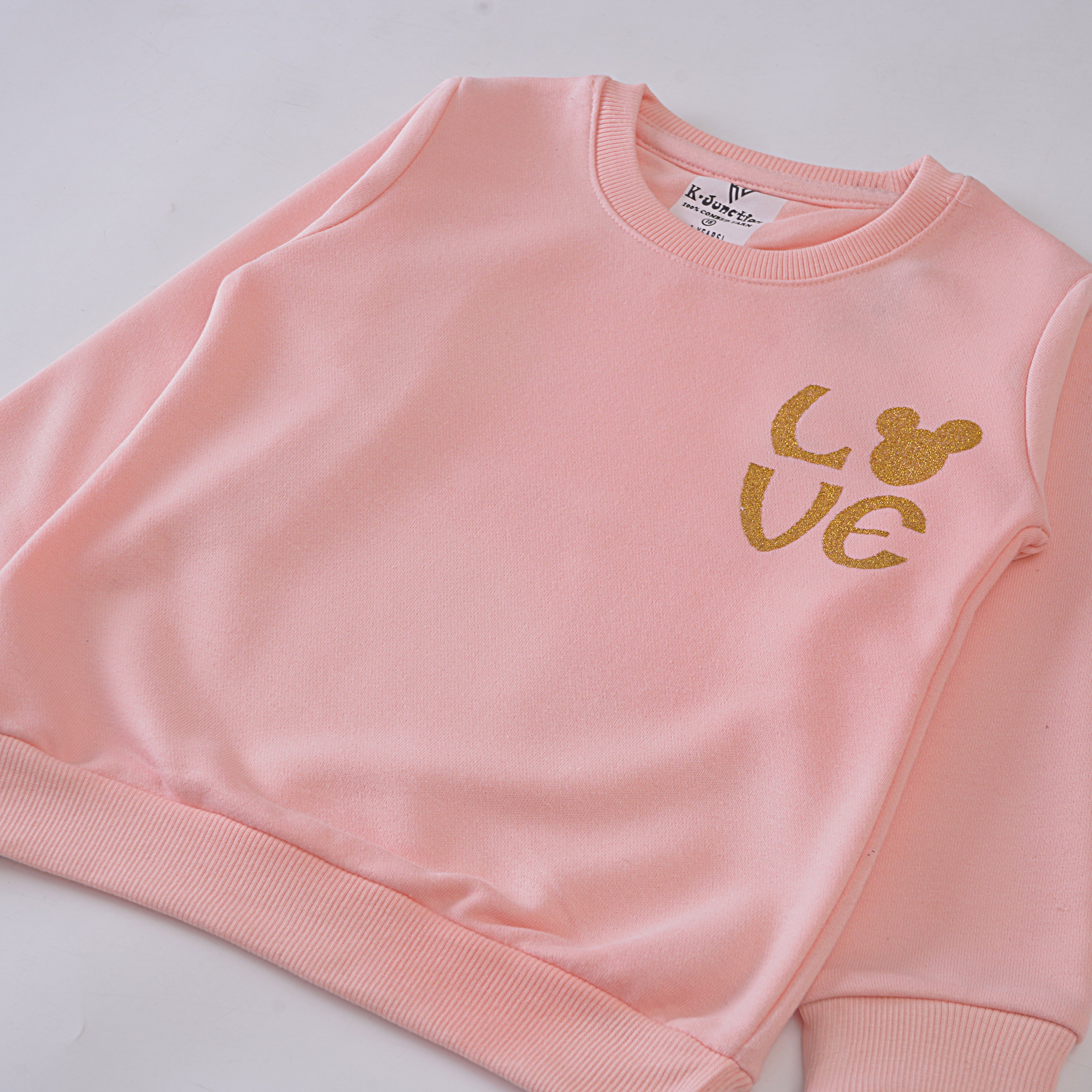Girls Printed Full Sleeve Sweat T-Shirt (7228)