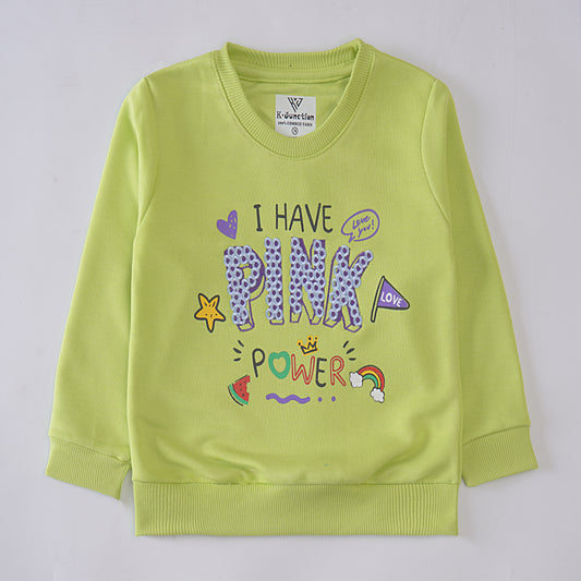 Girls Printed Full Sleeve Sweat T-Shirt (7217)