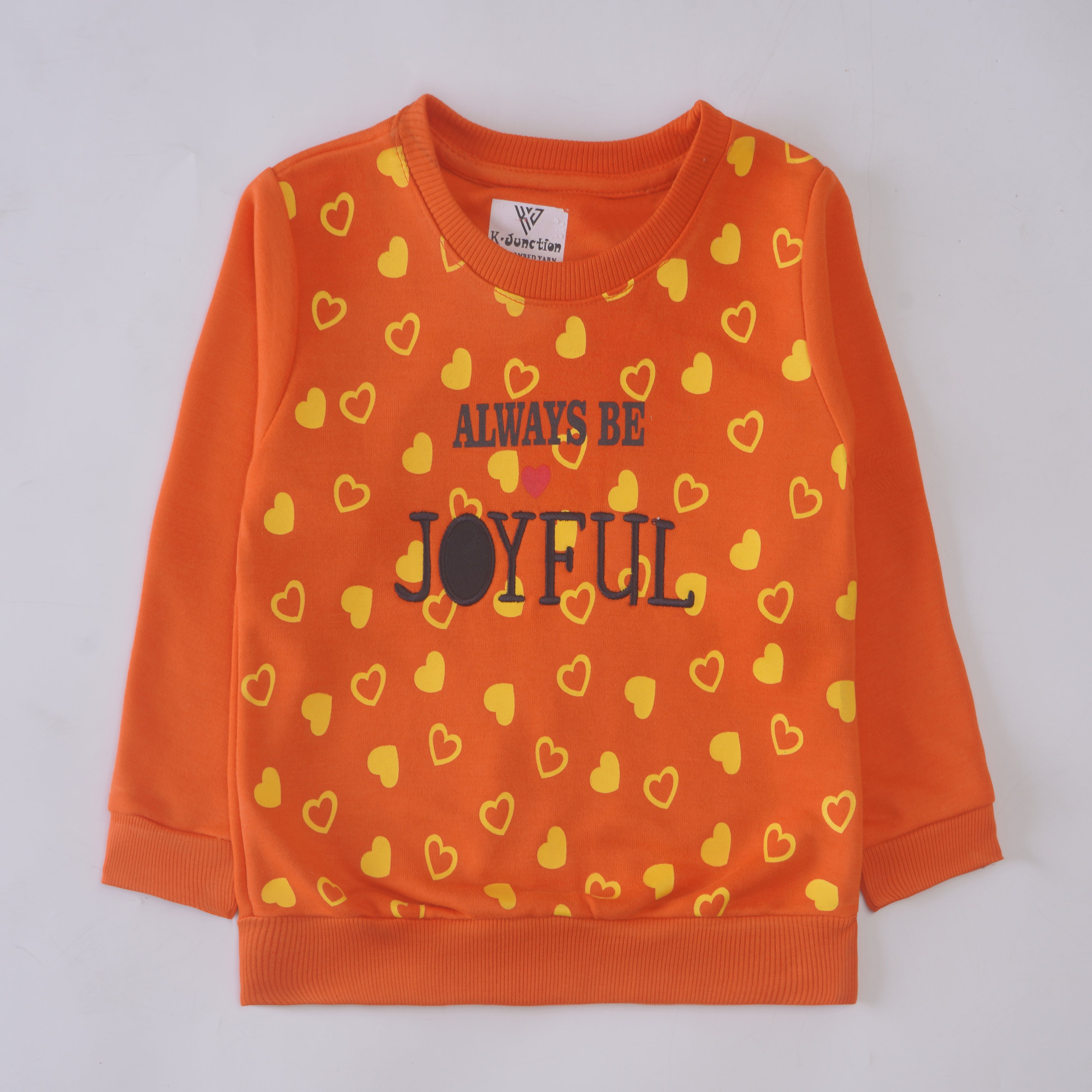 Girls Printed Full Sleeve Sweat T-Shirt Code (7219)