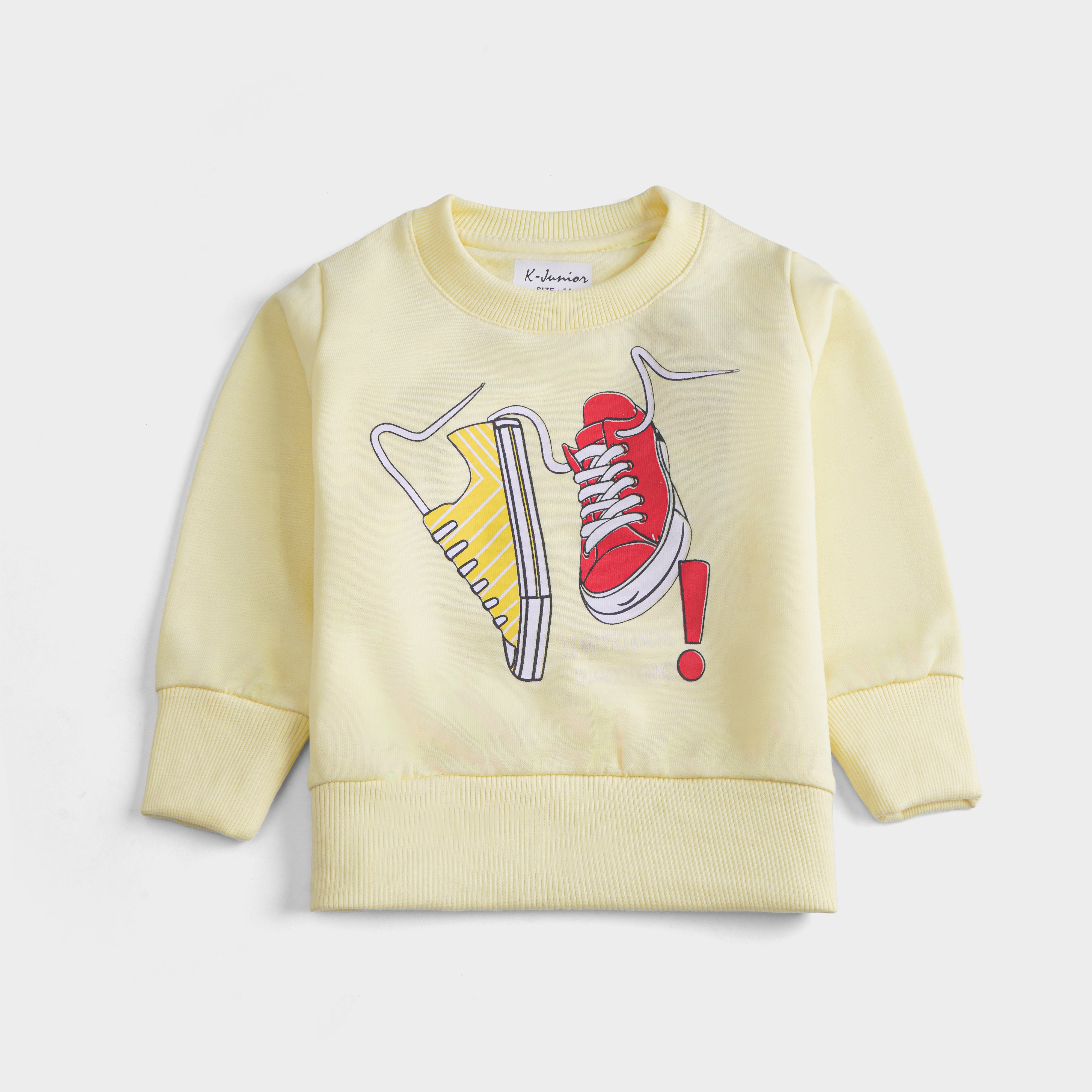 Boys Printed Full Sleeve Sweat T-Shirt (Shoes)