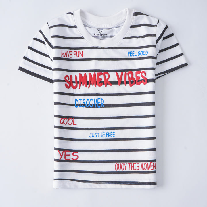 Infant Boys Half Sleeves-Printed T-Shirt (Summer-Vibes)