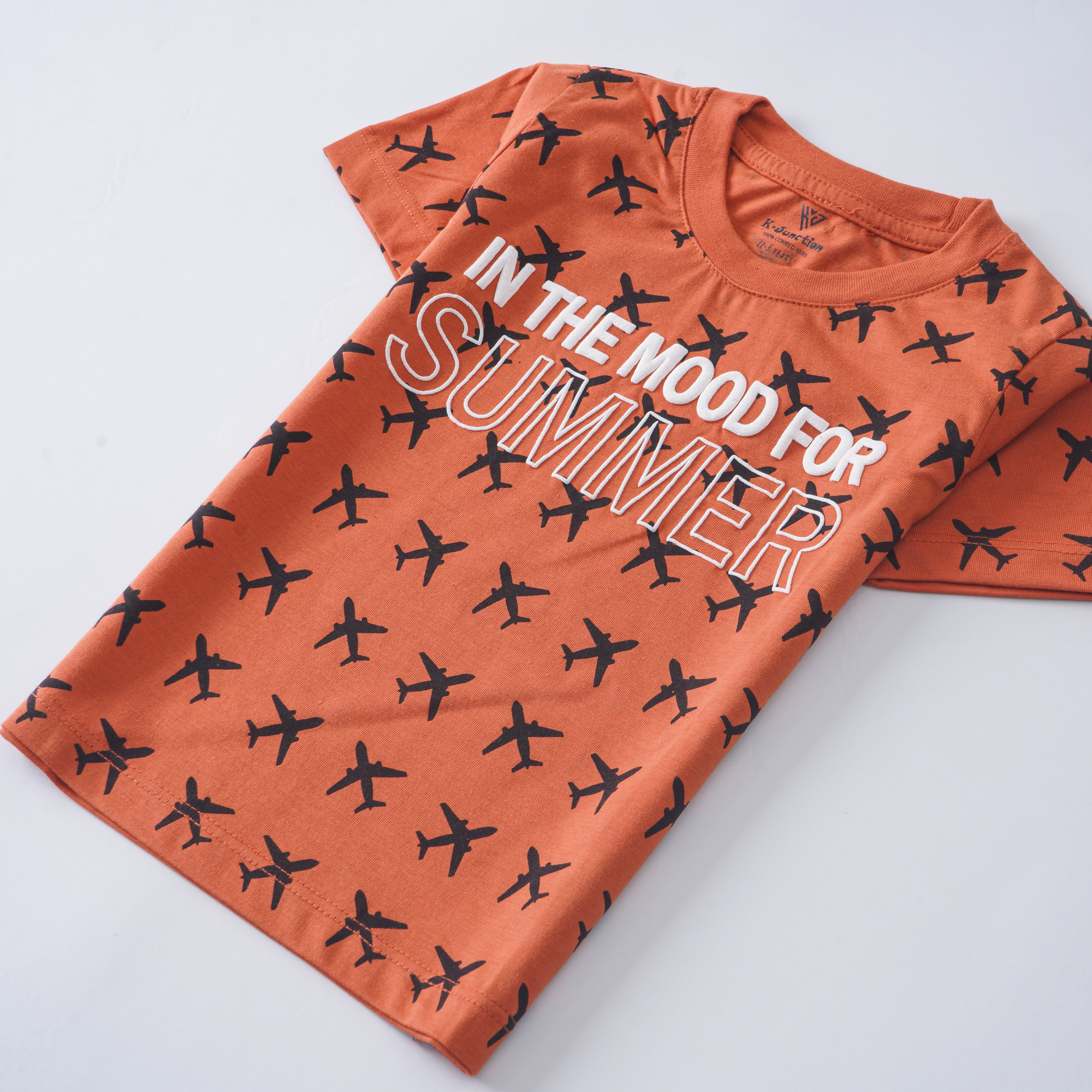 Infant Boys Half Sleeves-Printed T-Shirt (Mood)