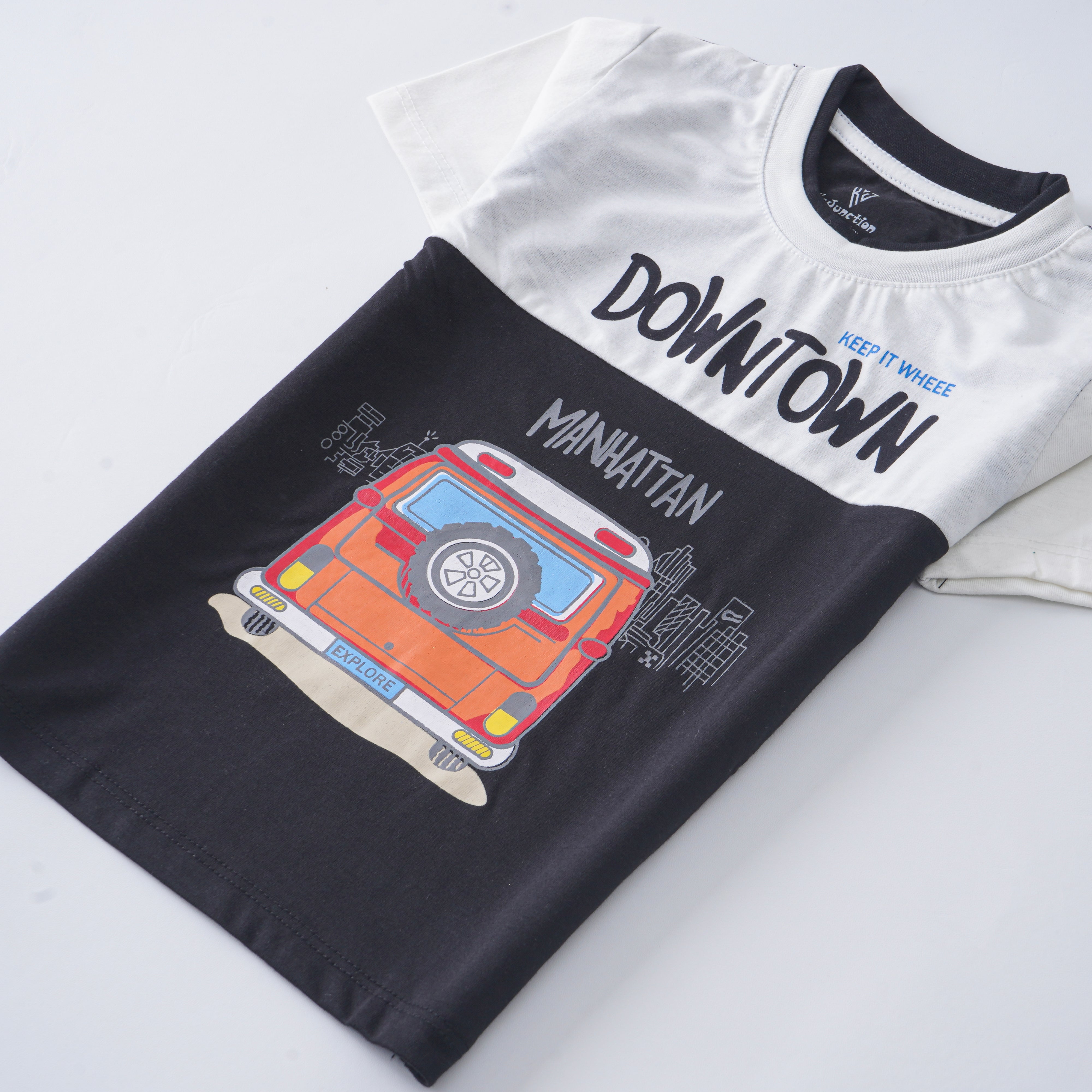 Infant Boys Half Sleeves-Printed T-Shirt (Downtown)