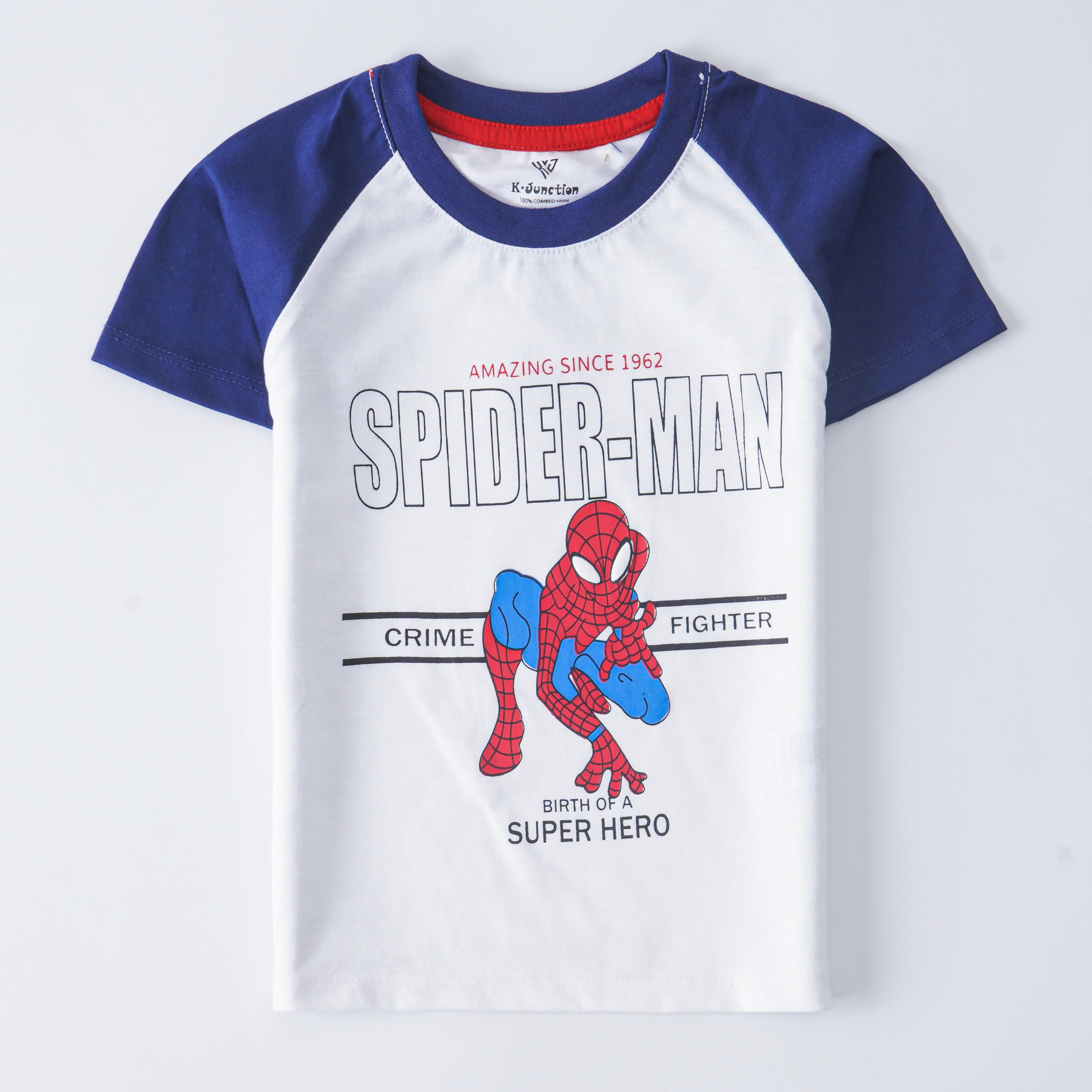 infant Boys Half Sleeves-Printed T-Shirt (Spider)
