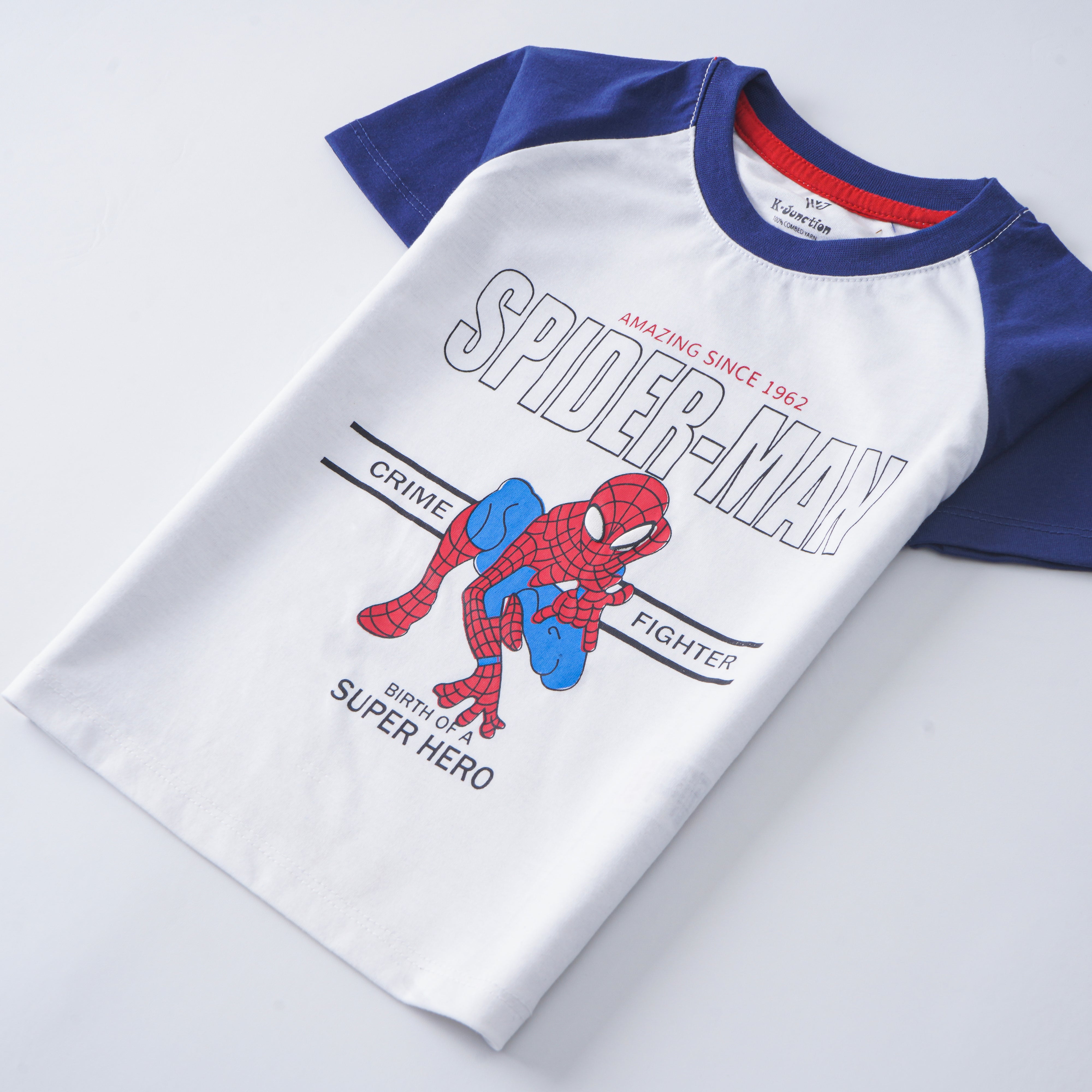 infant Boys Half Sleeves-Printed T-Shirt (Spider)