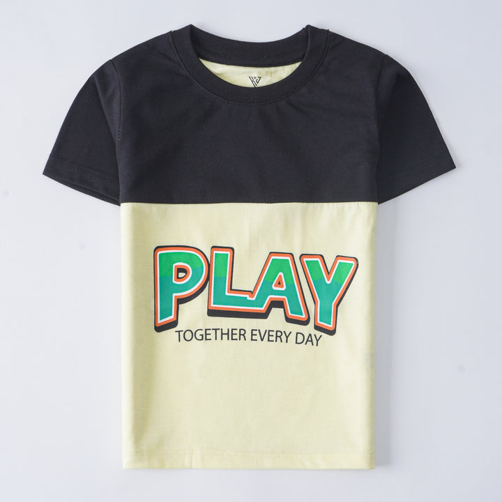 Infant Boys Half Sleeves-Printed T-Shirt (Play)