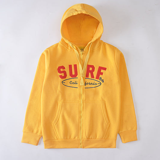 Kids Unisex Full Sleeve Hooded Color Yellow (SURF)