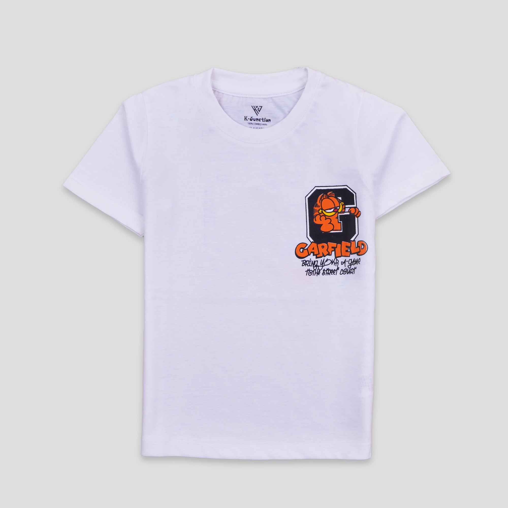 Boys Half Sleeves-Printed T-Shirt (Garfield)