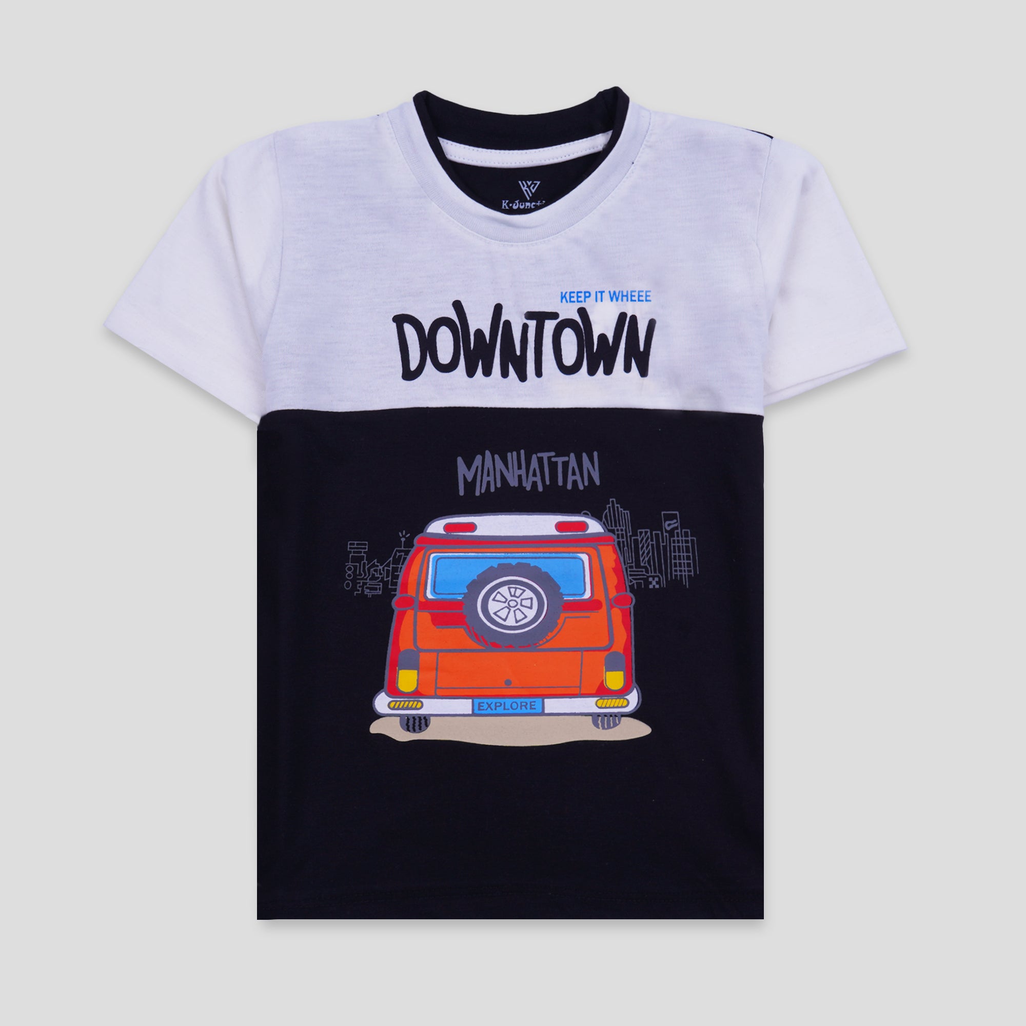 Boys Half Sleeves-Printed T-Shirt (Downtown)