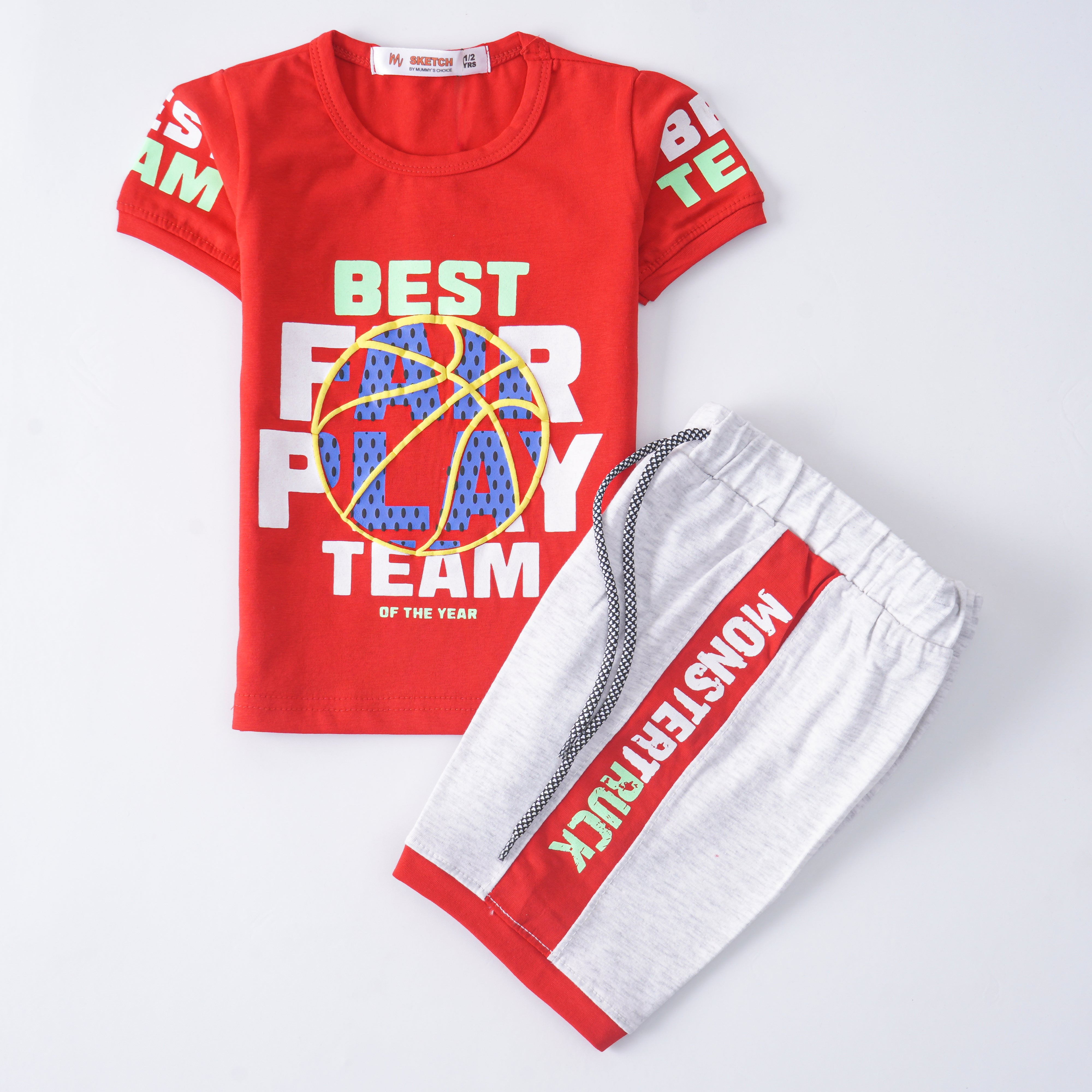 Boys Half Sleeves 2 Piece Suit