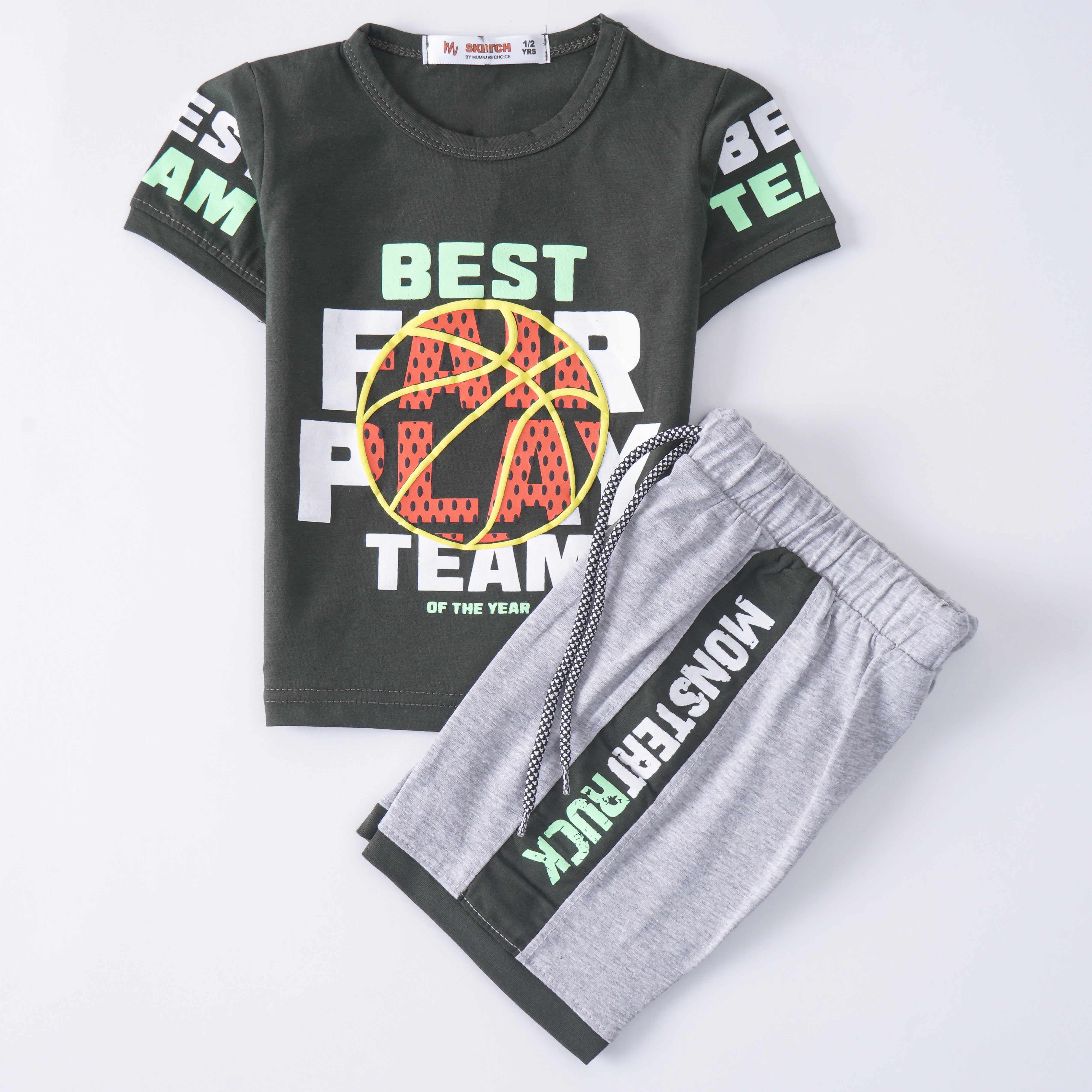 Boys Half Sleeves 2 Piece Suit