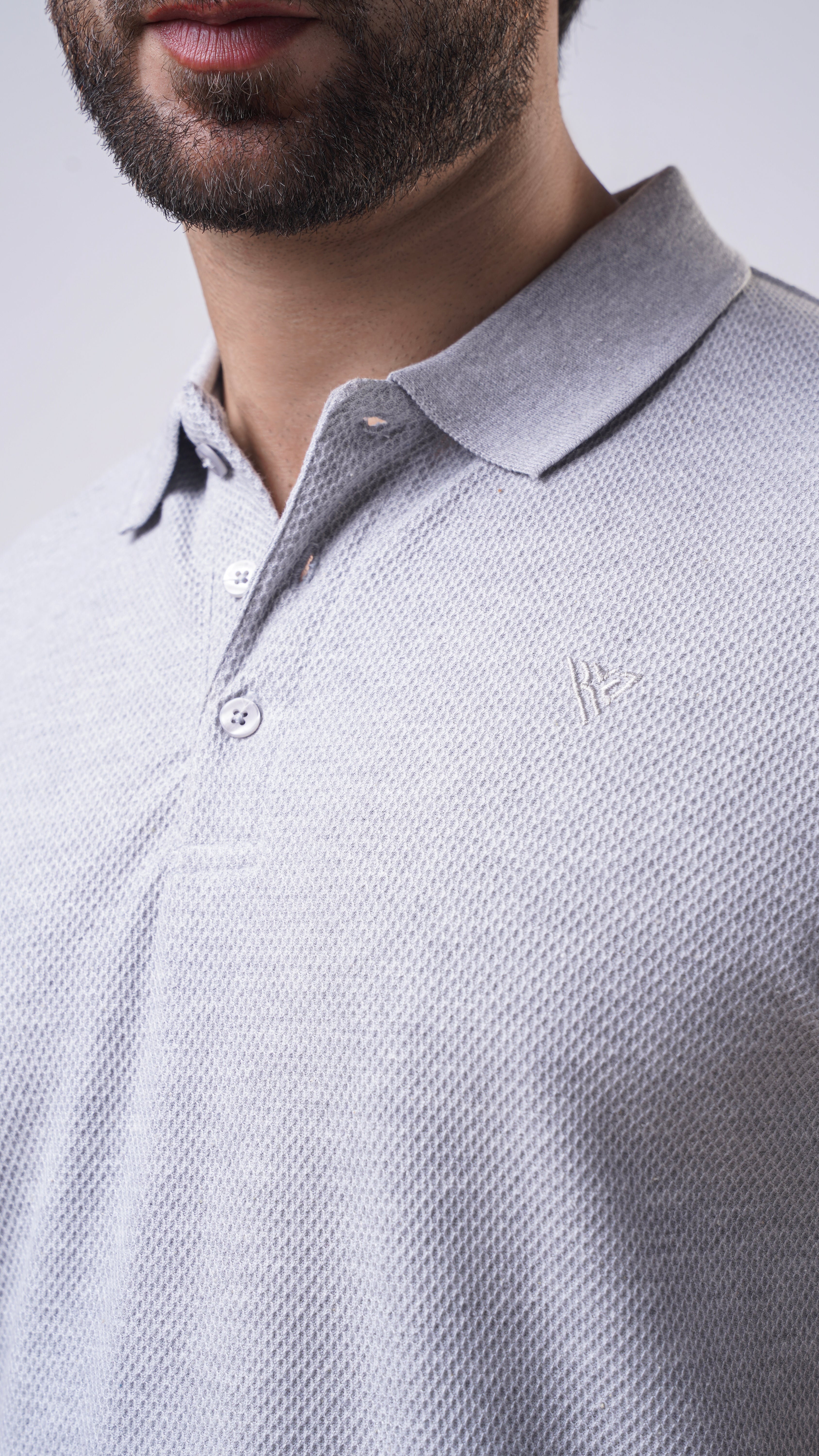 Men's Popcorn Half Sleeve Polo