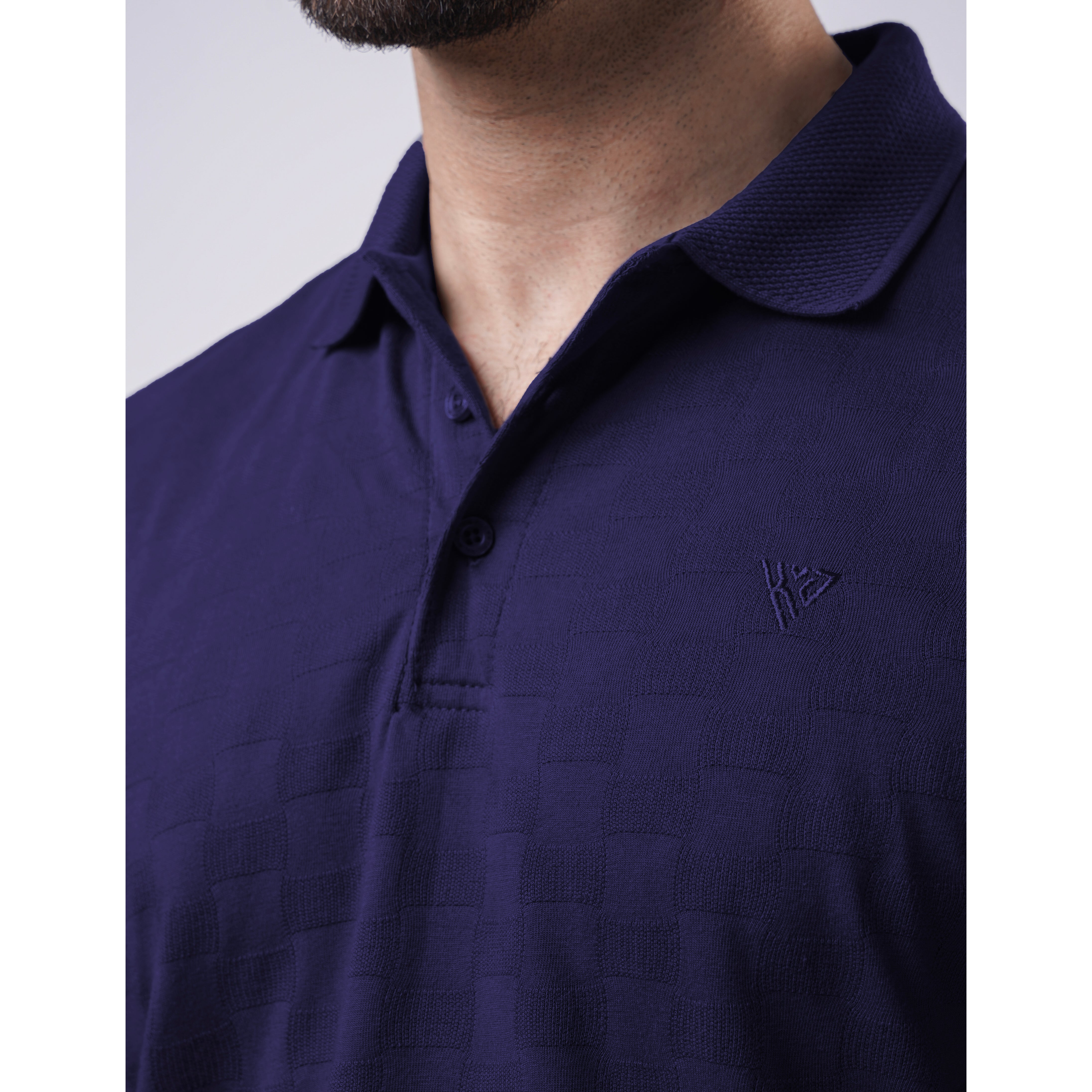 Men's Jacquard Half Sleeve Polo