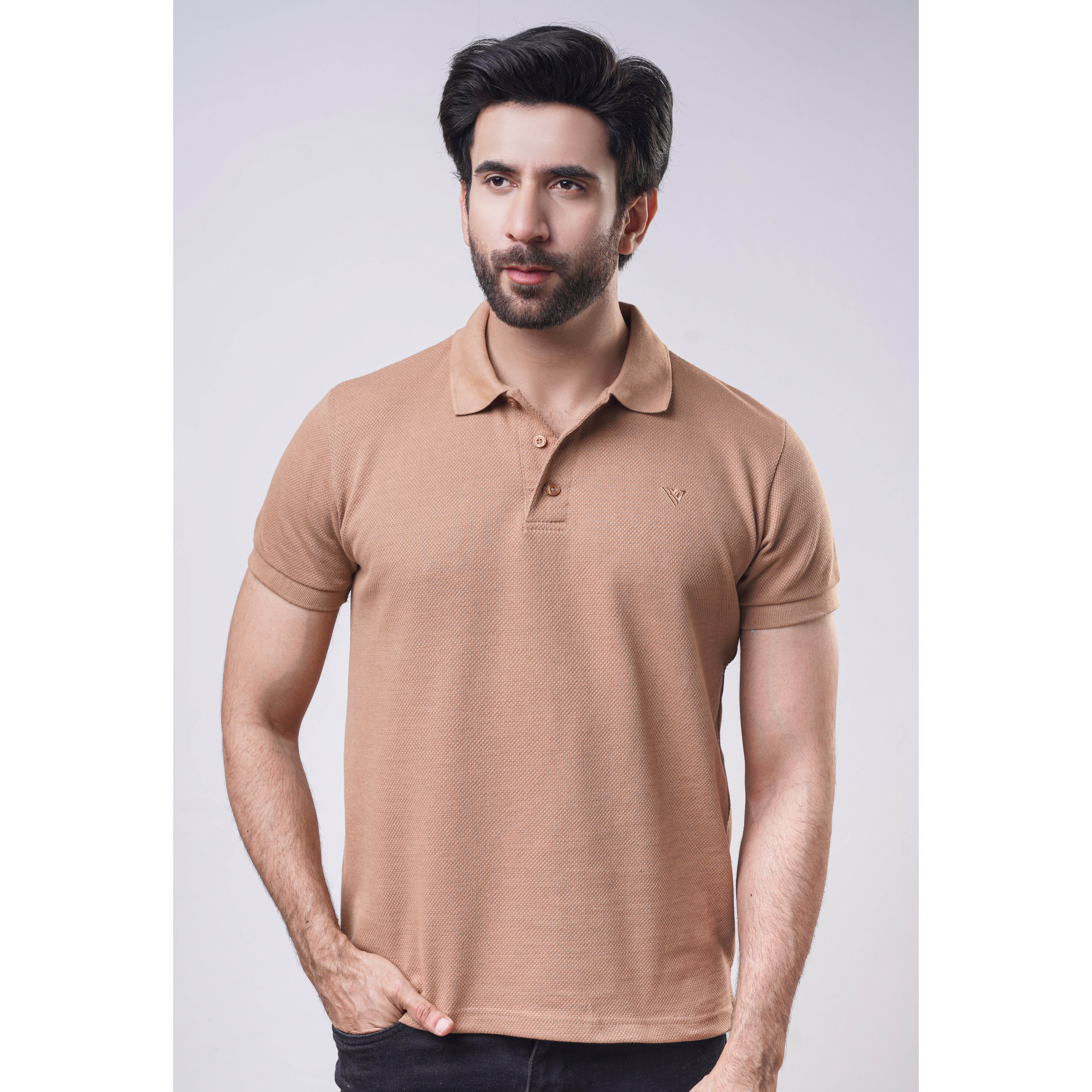 Men's Popcorn Half Sleeve Polo