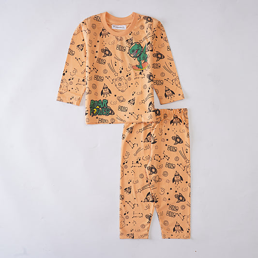 Boys Printed Full Sleeve Suit (All-Over)