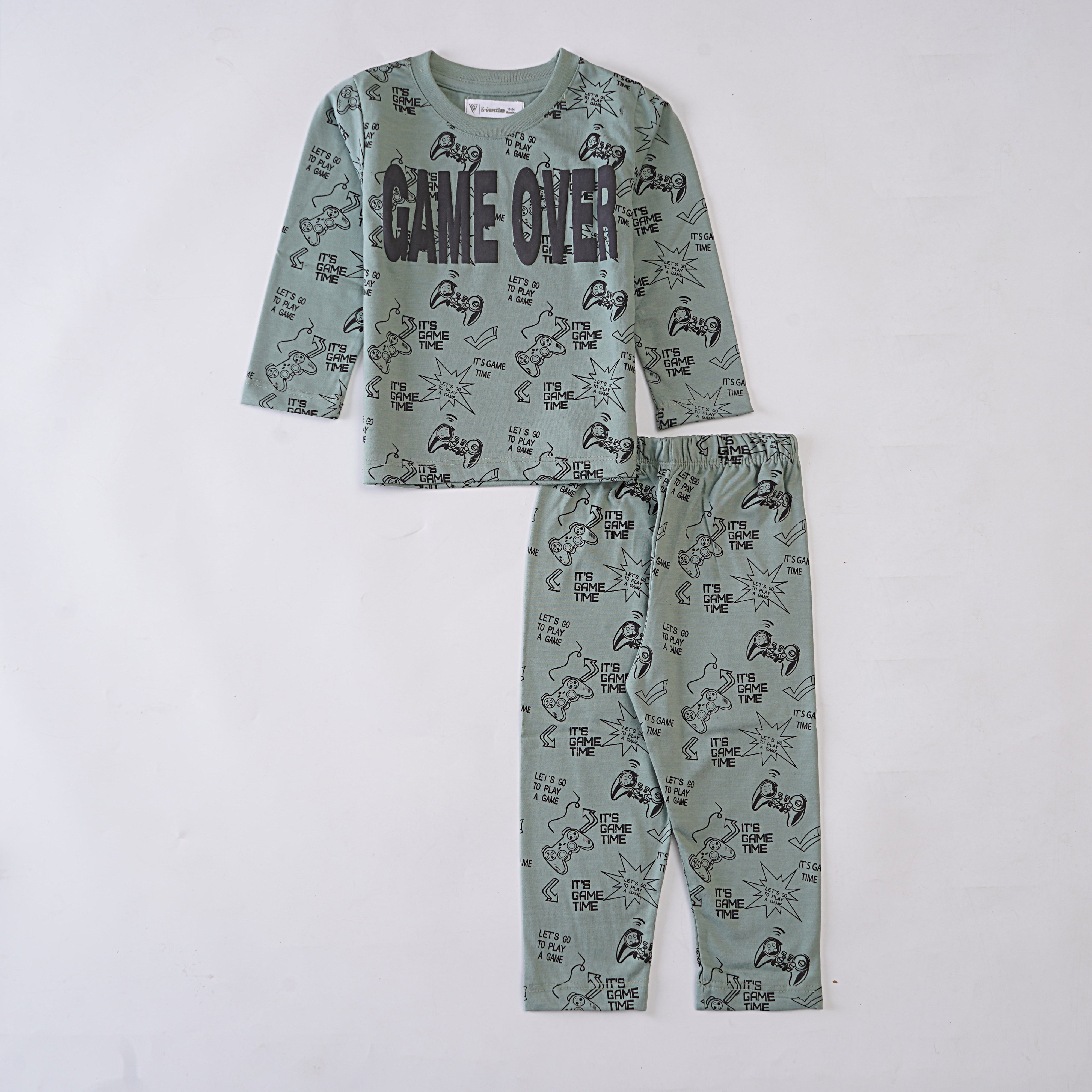 Boys Printed Full Sleeve Suit (Game-Over)