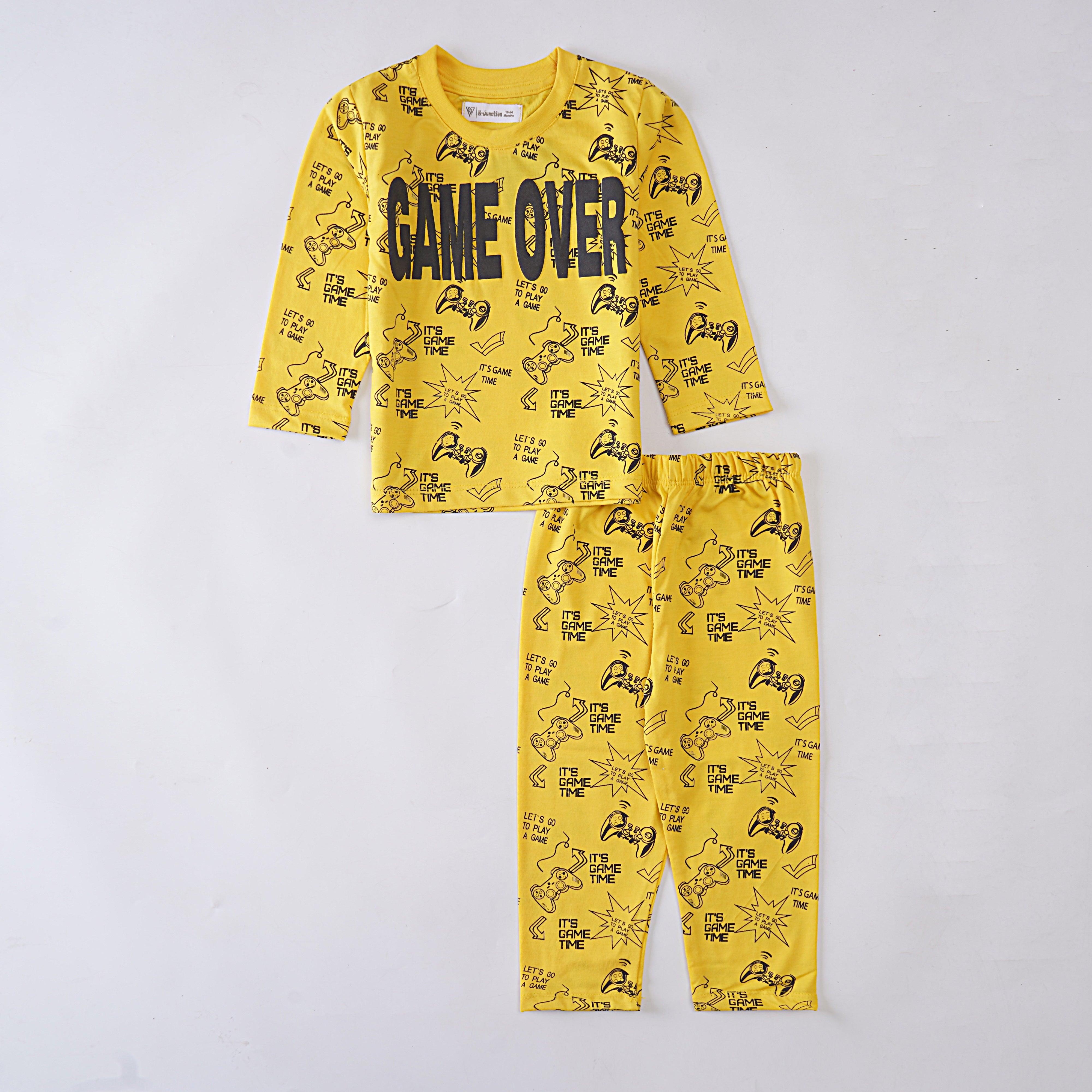 Boys Printed Full Sleeve Suit (Game-Over)