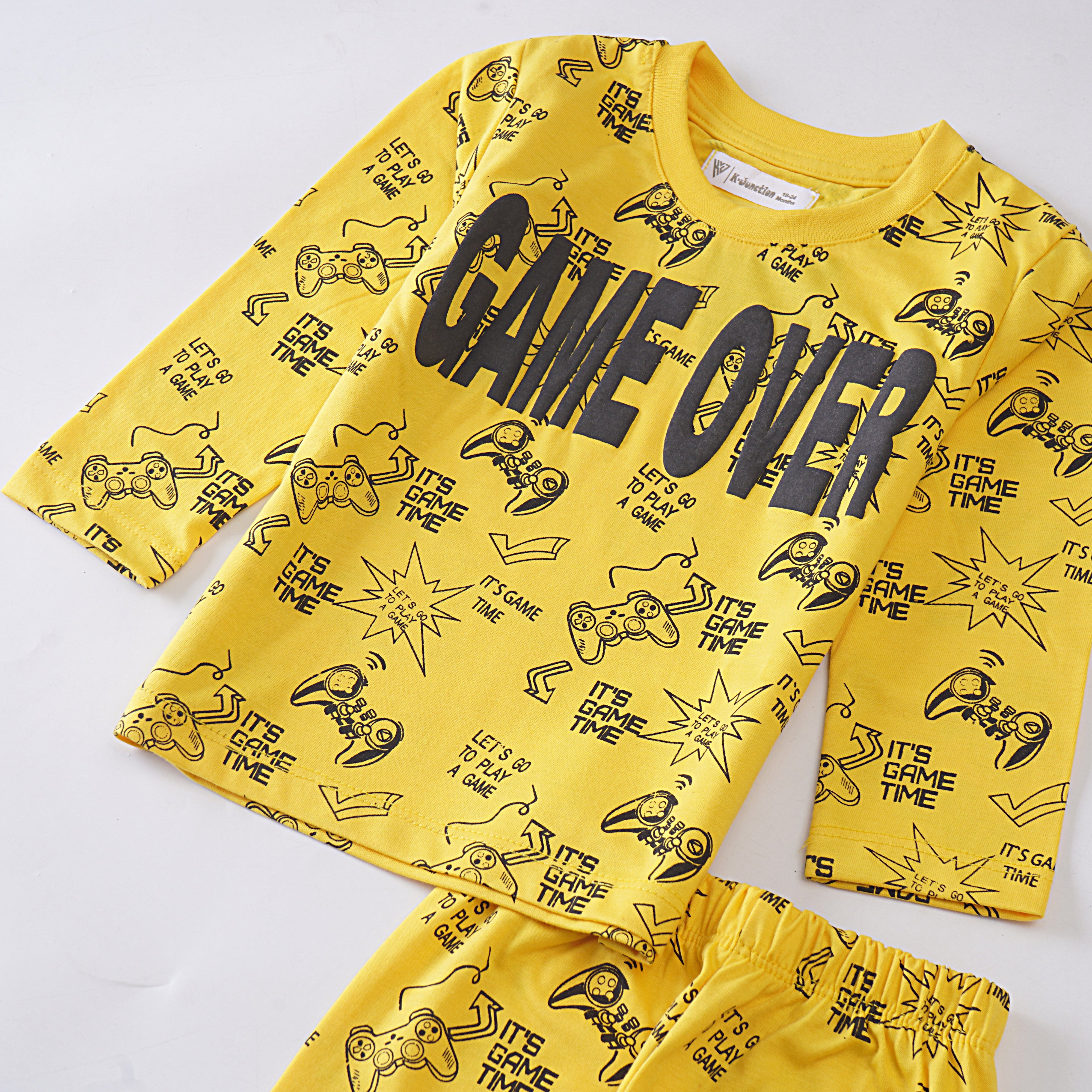 Boys Printed Full Sleeve Suit (Game-Over)